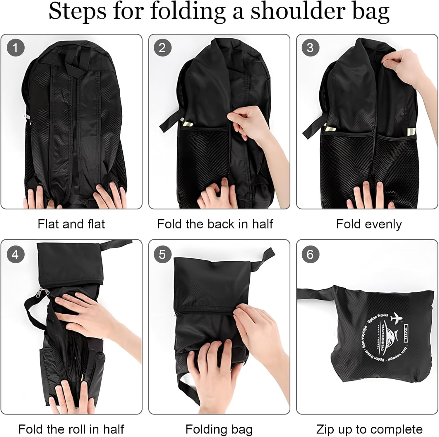 Foldable Hiking Backpack, Foldable Backpack, Ultra Lightweight Rucksack, Unisex Packable Backpack for Men Women, Waterproof Travel Daypack for Outdoor Sport Biking Hiking Climbing image number 5