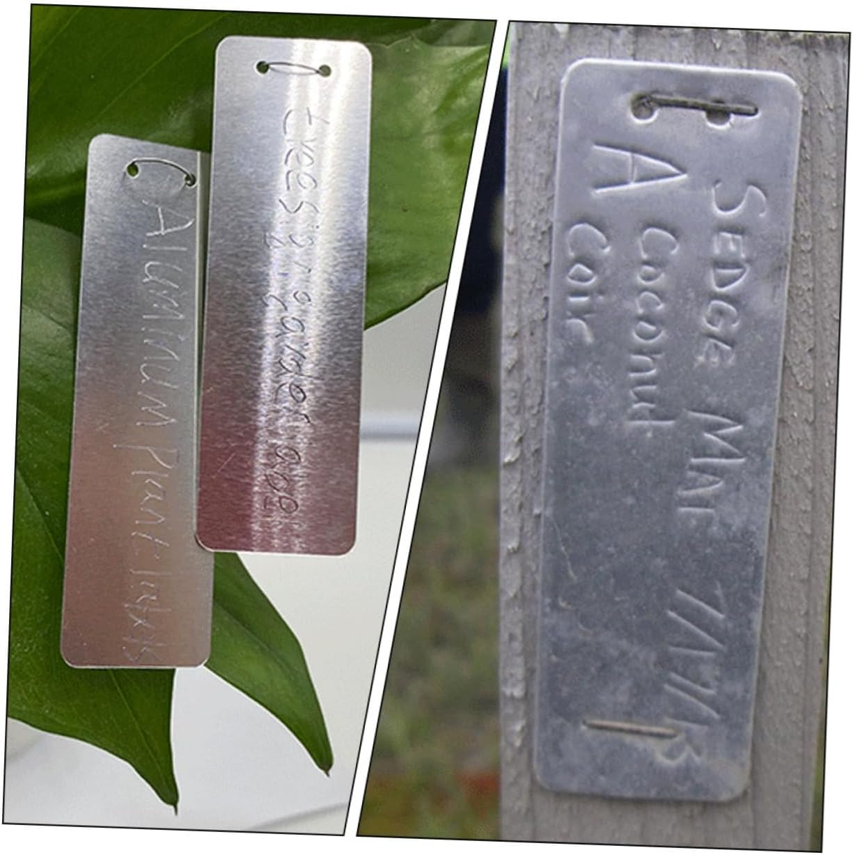 Levemolo 10Pcs Garden Supplies Metal Plant Labels Wide Plant Name Tags for Outdoor for Gardening