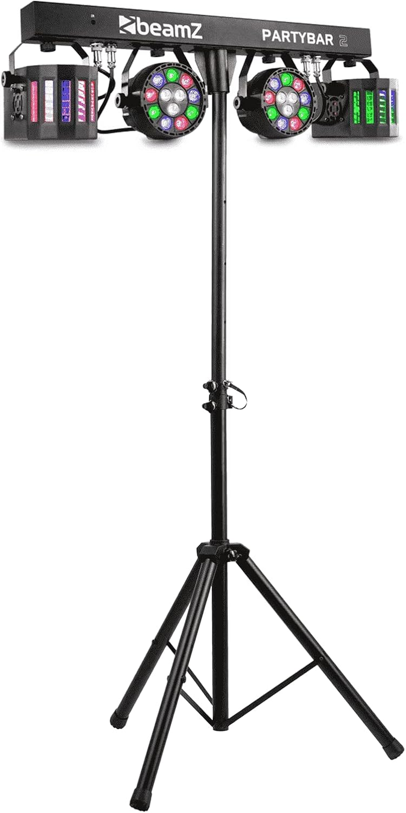 Beamz Partybar 2 All-In-One LED DJ Lighting System RGBW DMX Lighting Stand IR image number 4