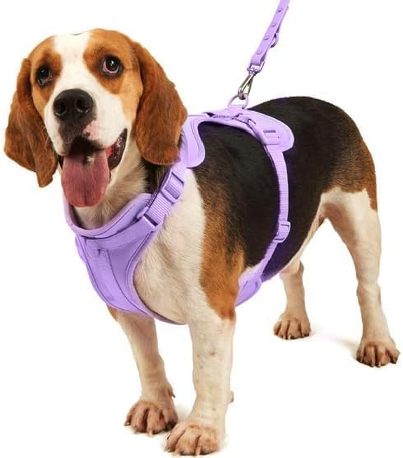 4 PCS Set Tactical Dog Harness,Pet Tactical Chest","Service Dog Vest and Back anti Bite Waterproof Dog Tactical Chest and Back Strap PVC Traction Rope Dog Collar-Pink 4||XS