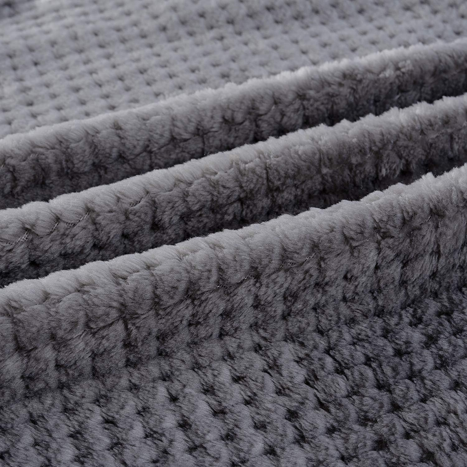 Warm Soft Fuzzy Dog or Cat Blanket, Plush Fleece Throws for Puppy, Kitten, Bed, Couch, Sofa, Travel (L/40" X 48", Grey) image number 2