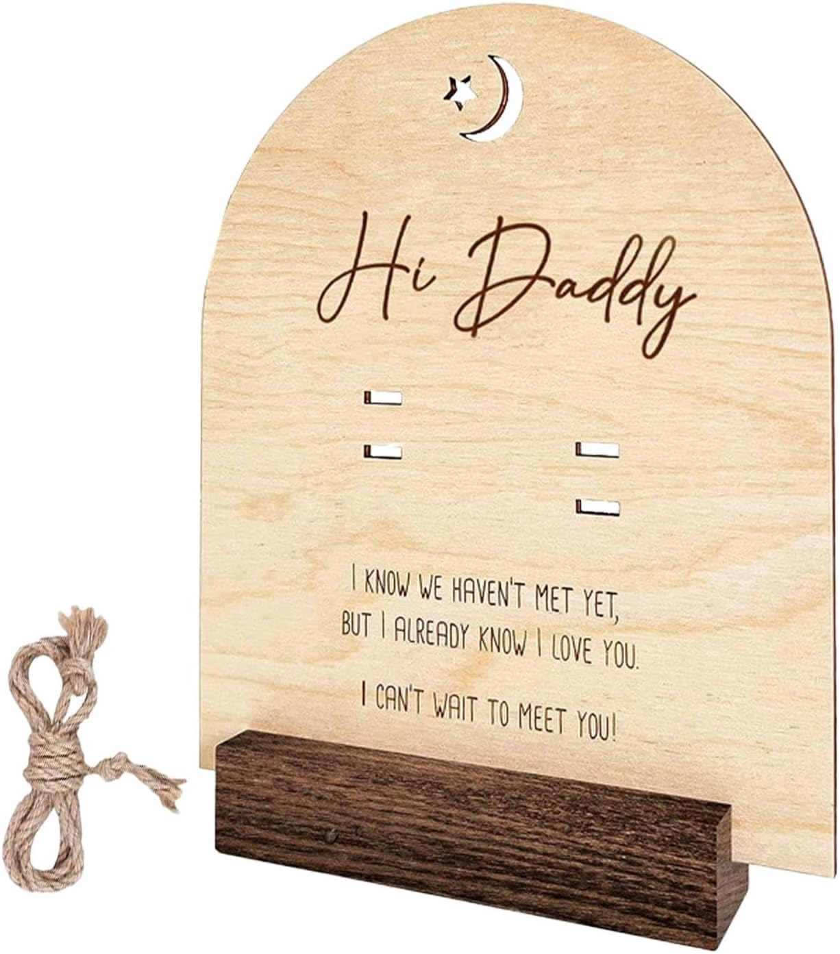 Pregnancy Reveal to Husband - Baby Surprise Announcement Ideas,Pregnancy Announcement for Dad, Cute Baby Announcement Ideas with Base & Rope image number 2