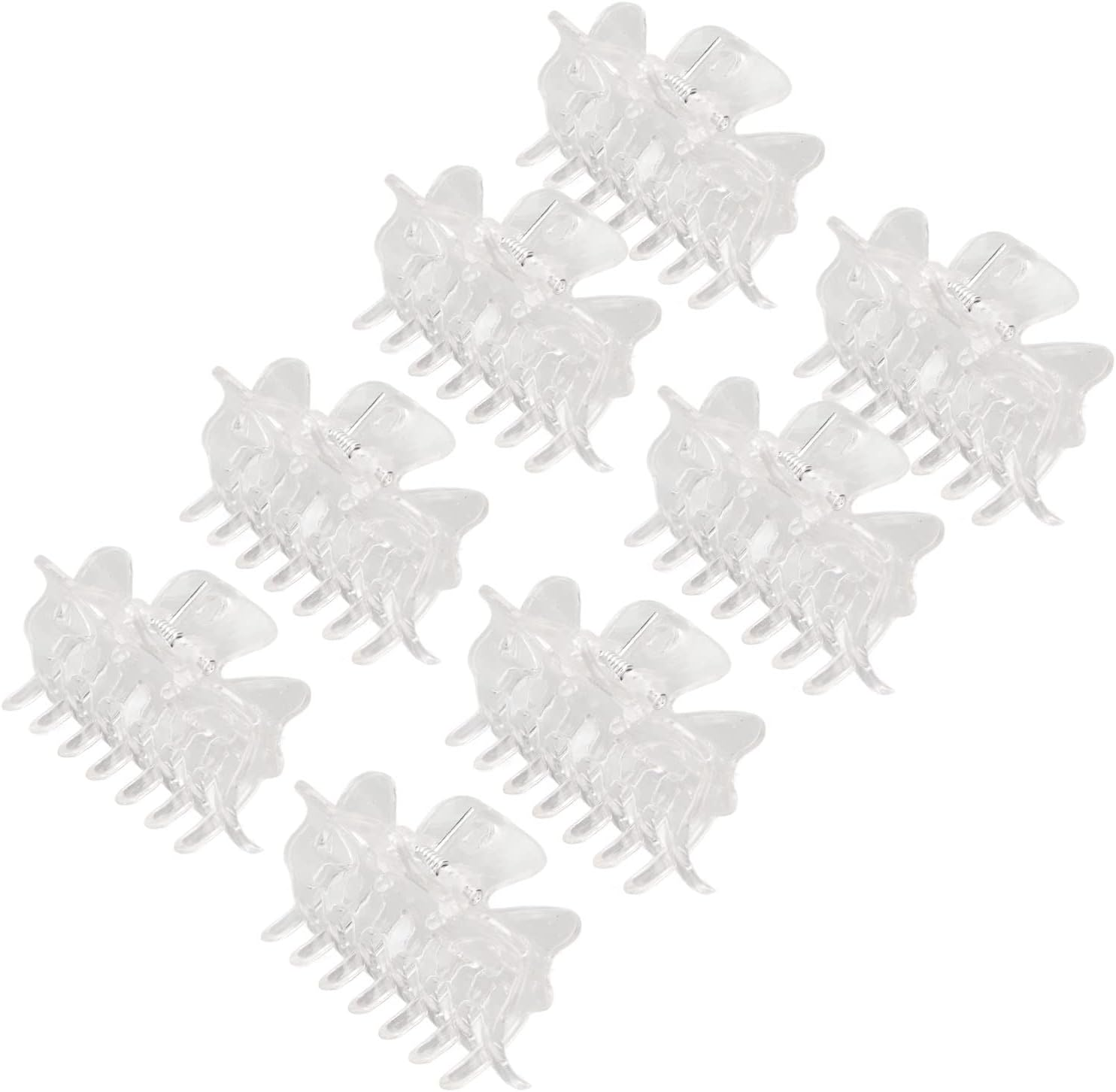 Pack of 12 Clear Hair Clips Prevent Slipping Strong Hold Elegant Plastic Hair Claw Clamp for Women and Girls image number 1
