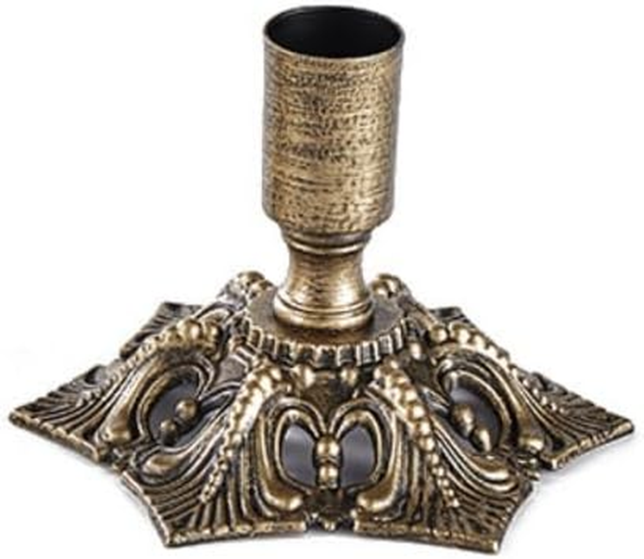 2PCS Brass Taper Candle Holders Candle Stick Holders Set Vintage Metal Pillar Candlestick Holders for Fireplace, Party, Dining, Home, Wedding Decor，Fits 7/8（2.2Cm） Inch Thick Candle&Led Candles ﻿ image number 6