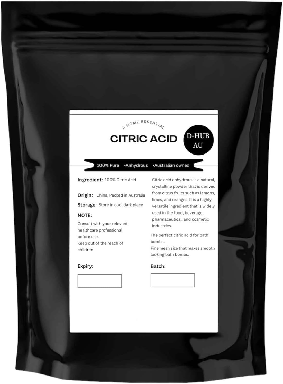 (2Kg) Citric Acid Powder Food Grade | Citric Acid for Cooking | Citric Acid Powder for Cheese Making, Seasoning | Citric Acid for Bath Bombs, Soap Making & Pool I Citric Acid Powder in Bulk| Citric Acid Powder Cleaning/Descaling Anhydrous GMO Free. image number 3