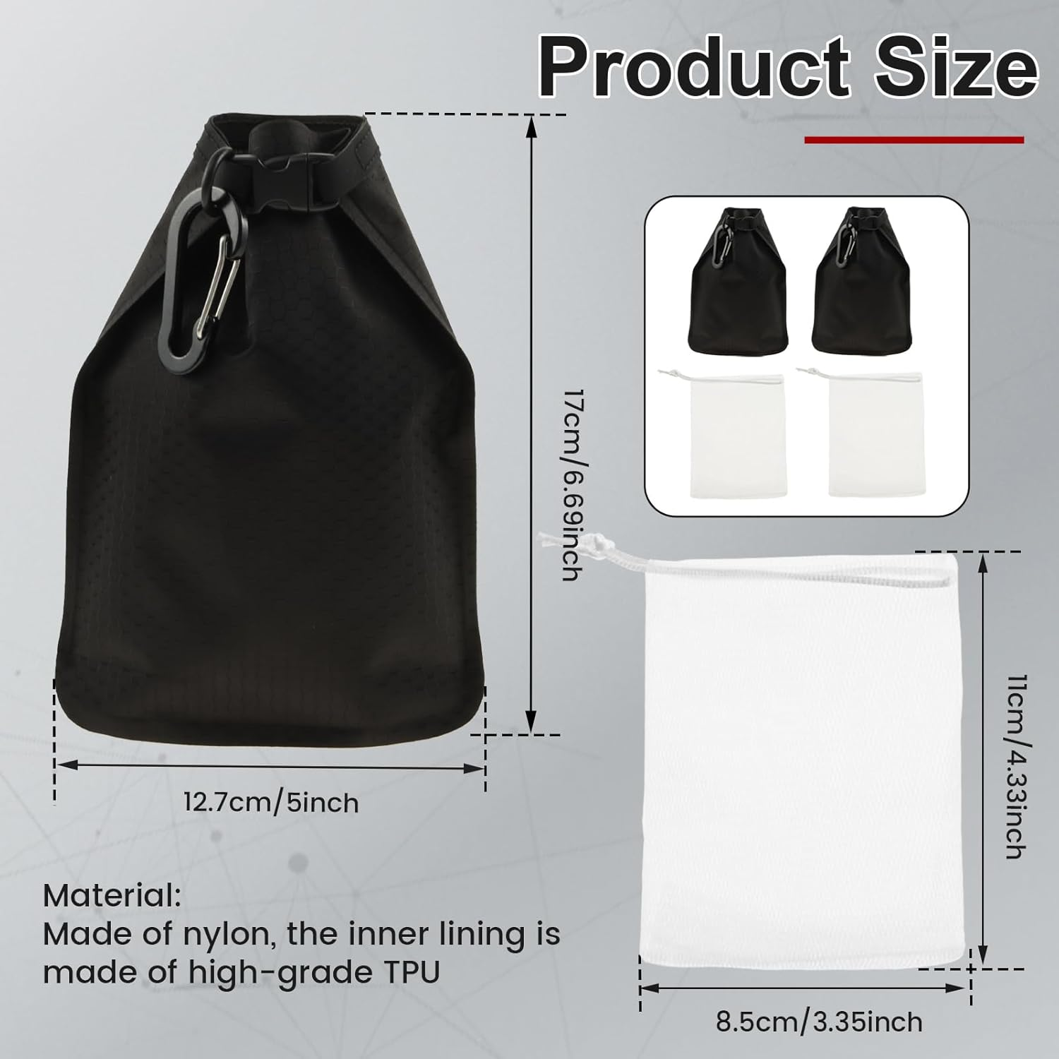 2 Pack Travel Soap Bag, Waterproof & Leakproof Soap Bar Case, Portable Soap Holder Travel Case, Soap Container Bag, Foldable Travel Soap Pouches for Shampoo Bars Travel Camping Enthusiasts (Color A) - Color A image number 6