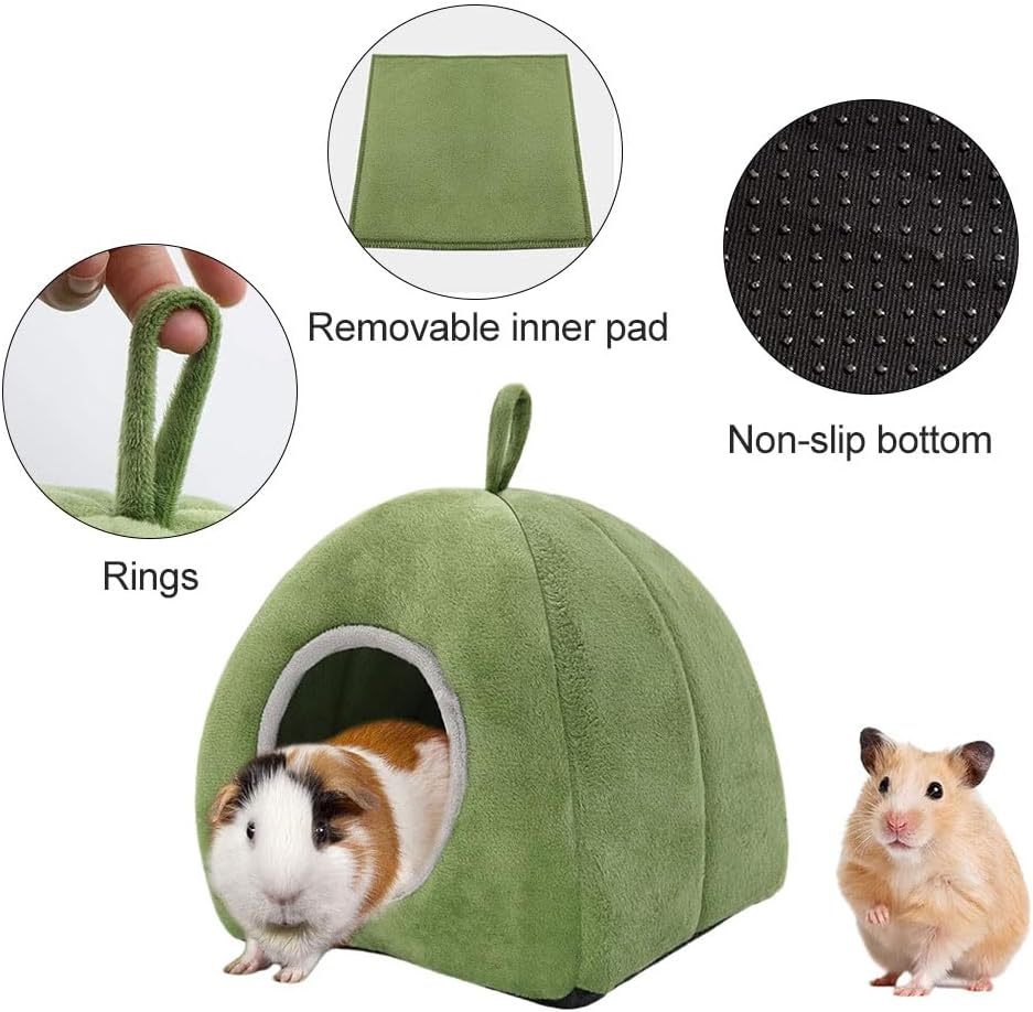 Guinea Pig Bed, Guinea Pig House, Cuddly Cave for Hamsters, Cuddly Winter Rabbit House, Cosy Small Animal Beds for Hamsters, Rabbits, Hedgehog, Chinchilla, Bearded Dragons and Ferrets image number 1