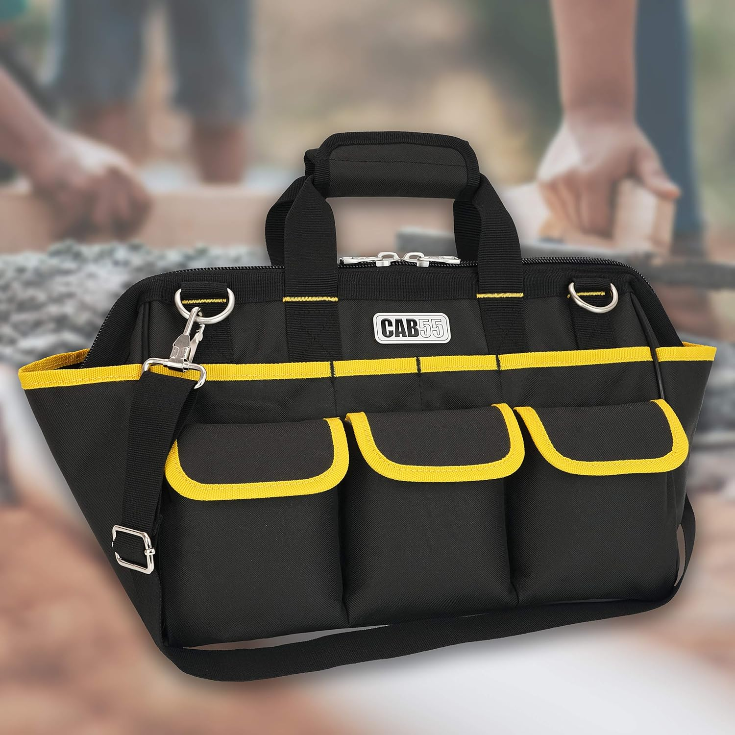 Tools Bag CAB55 16" Wide Mouth Tool Bag with Water Proof Molded Base image number 1