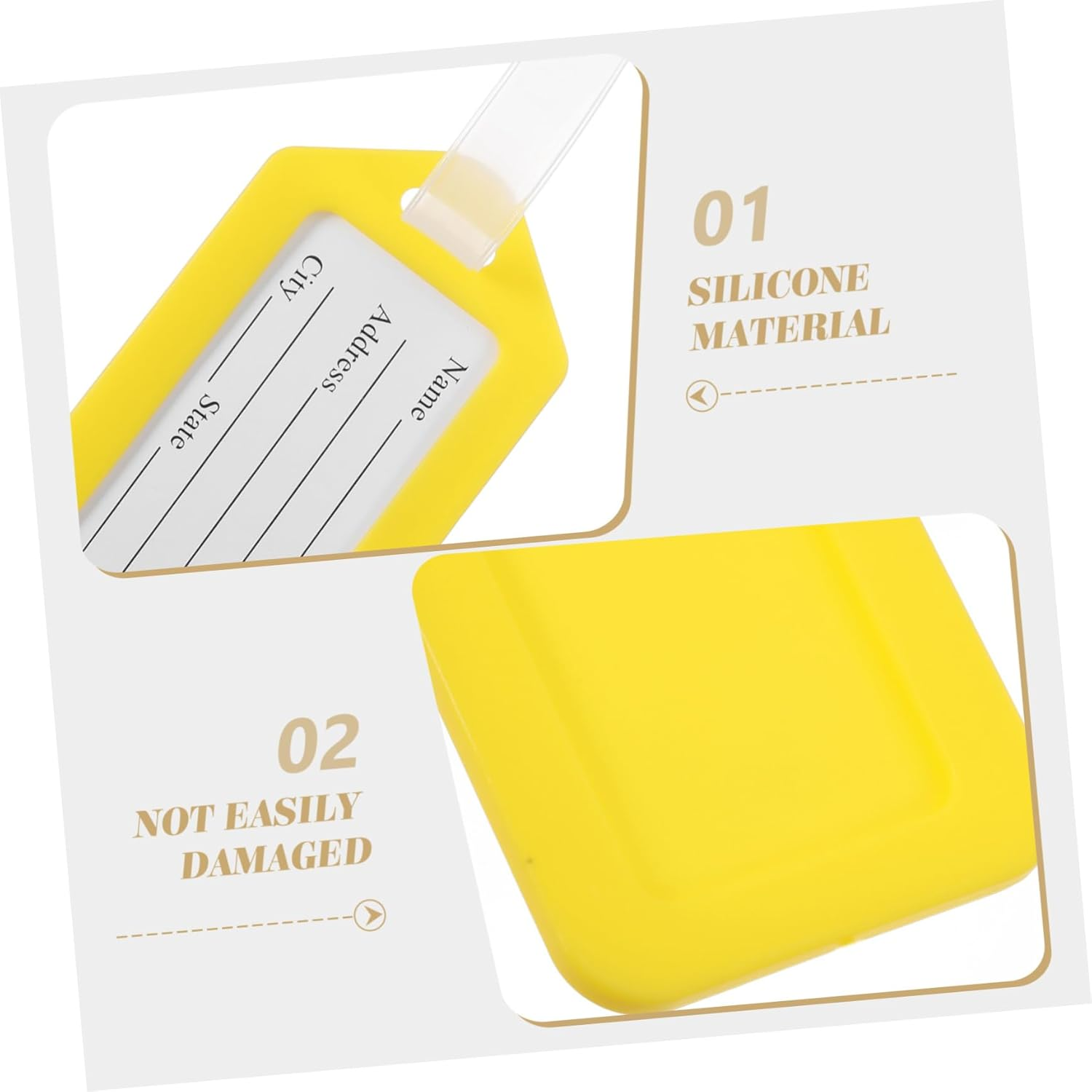 ANDRESLAD Luggage Tag Id Suitcase Tag Luggage Cute for Traveling Name Holder Holder Attachment image number 3