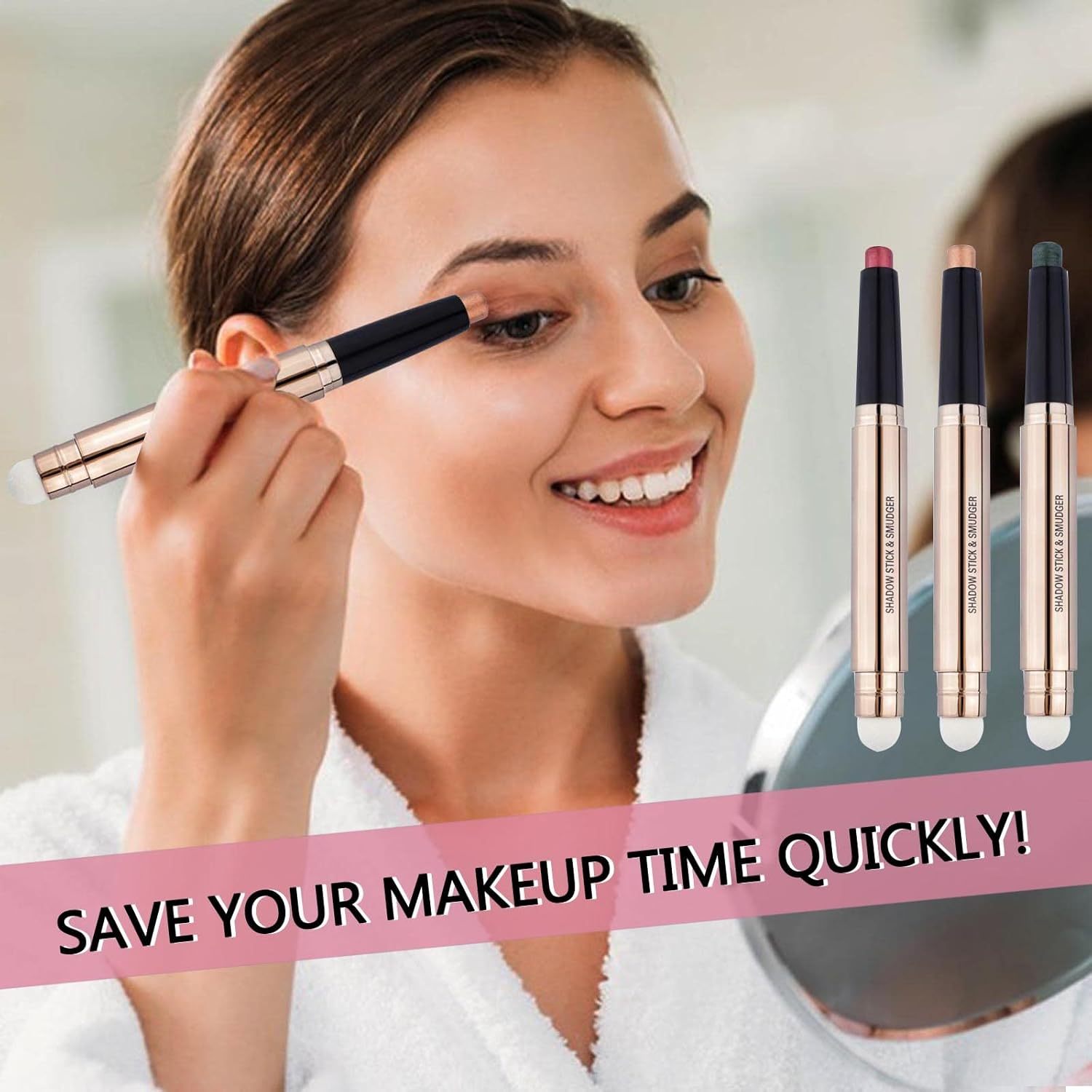 Brown Eyeshadow Stick Eyeliner Pencil for Eye Makeup Cream Shimmer Smooth Glitter Dark Light Matte Single Crayon Primer Palette Hypoallergenic Natural Waterproof Long Lasting Eyeshadow 07 image number 1