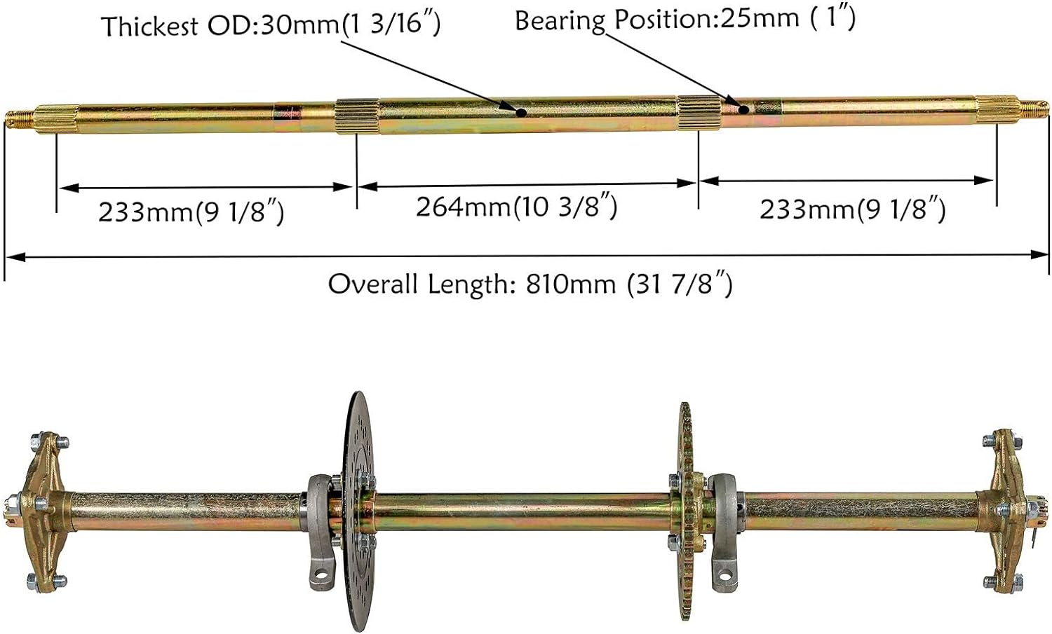 32" Axle Kit with 5" Wheels image number 1