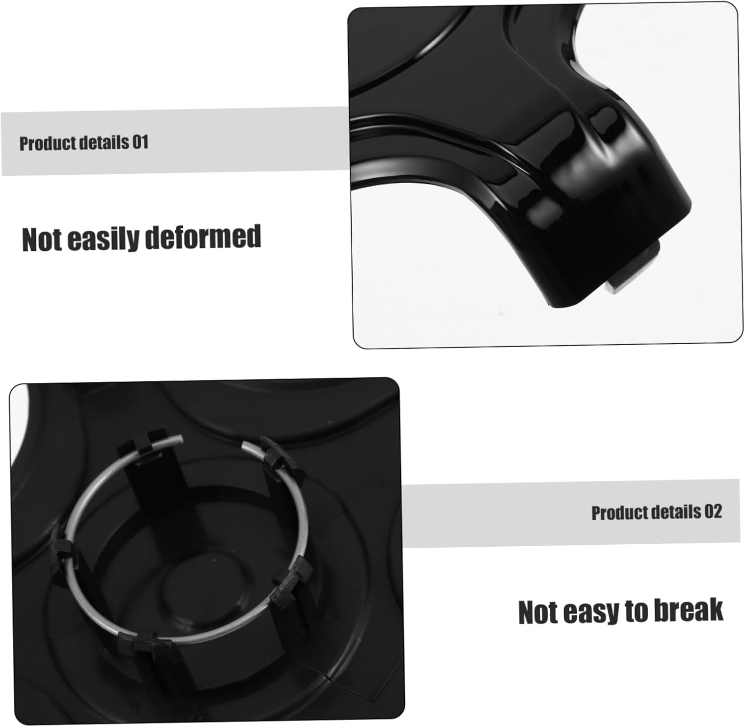 HOLIDYOYO 4Pcs Wheel Hub Center Caps Cover Auto Tire Hub Caps for Rims Easy Install High Durability Stylish Design image number 4