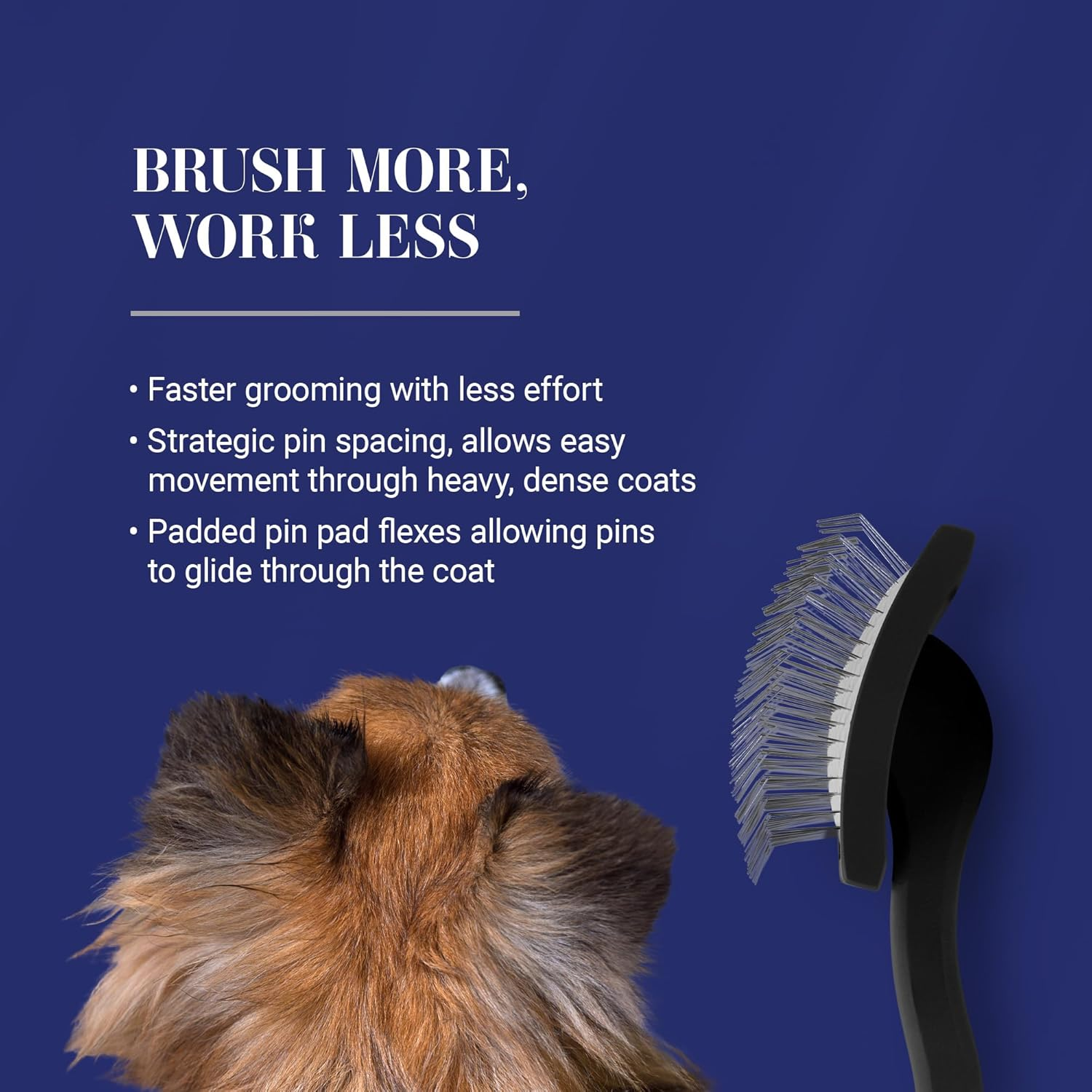 Chris Christensen Baby K Dog Slicker Brush, Groom like a Professional, Fluff Detangle Style, Saves Time Energy, Black, Small image number 1