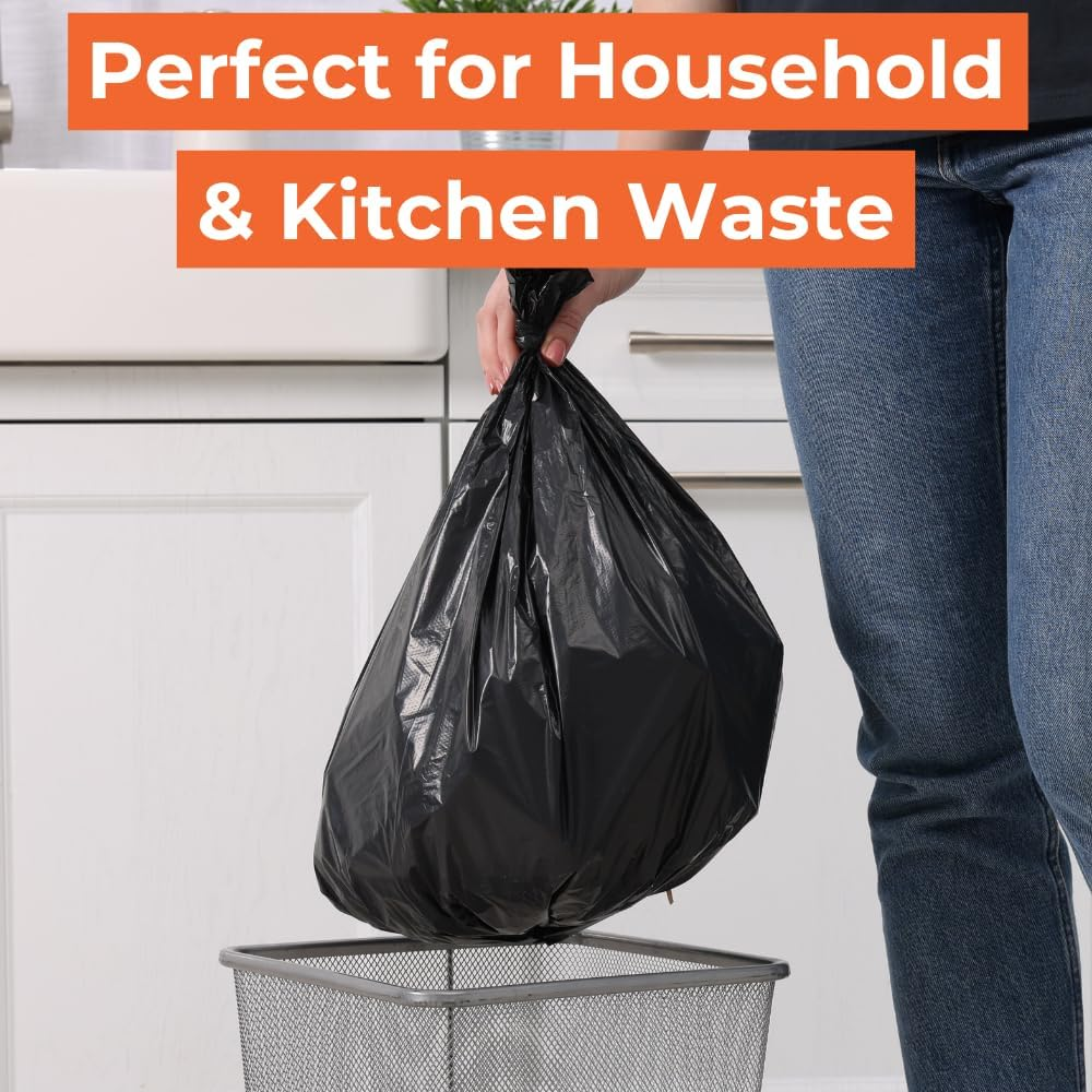Pacific Bags Australia 120L Heavy Duty Black Bin Liners &ndash; Extra Large Garbage Bags for Home, Kitchen, and Outdoor Waste Disposal, 150 Bags per Carton (1 Carton) image number 3