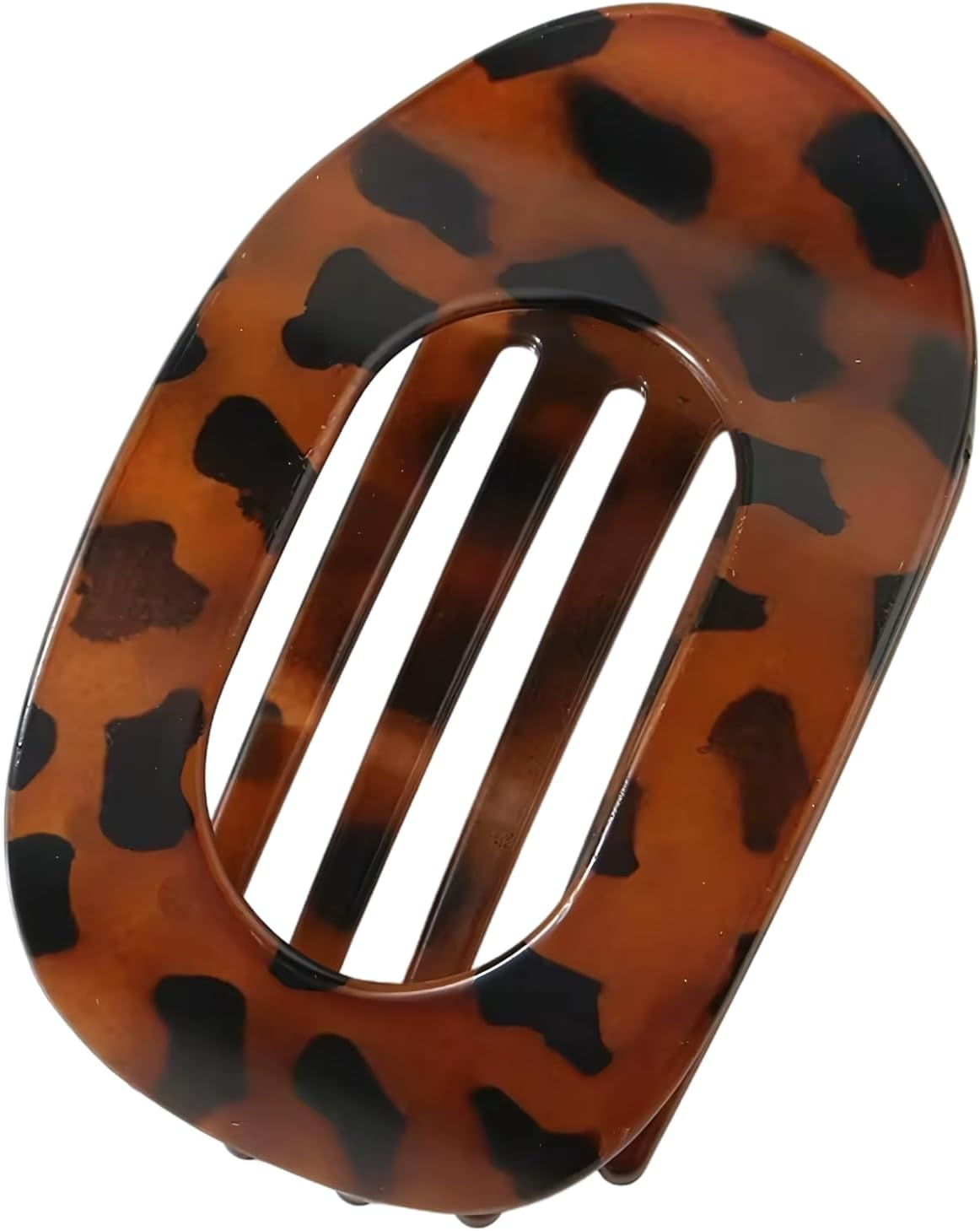 1 Piece Benglatt French Hair Clip - Flat Duck Bill Claw Clip Non-Slip Tortoise Shell Design for Women (Matte Light Brown)