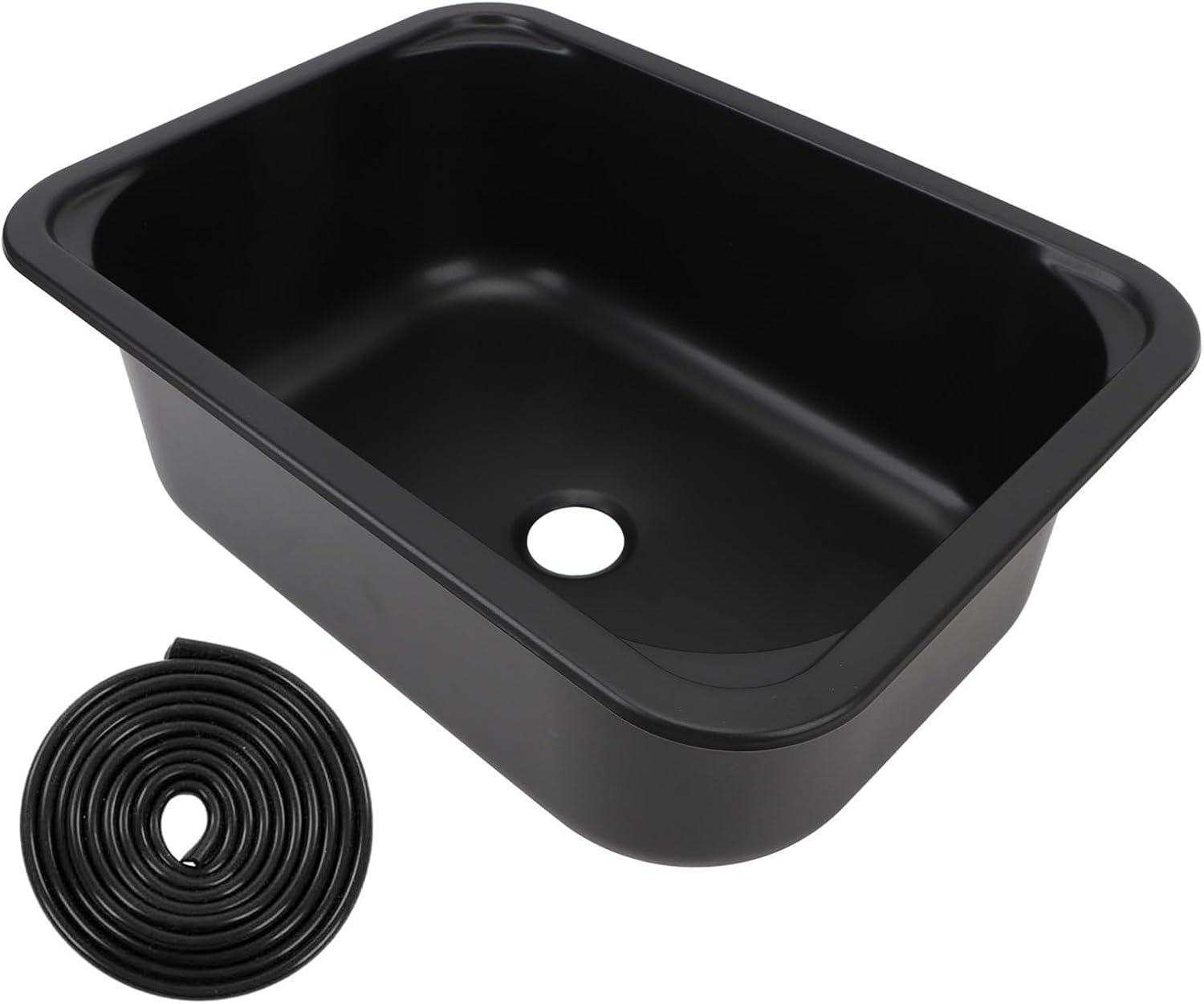 Jiawu RV Sink, Stainless Steel, Undermount, Single Bowl, 12L, 14.5In Mounting Hole image number 6