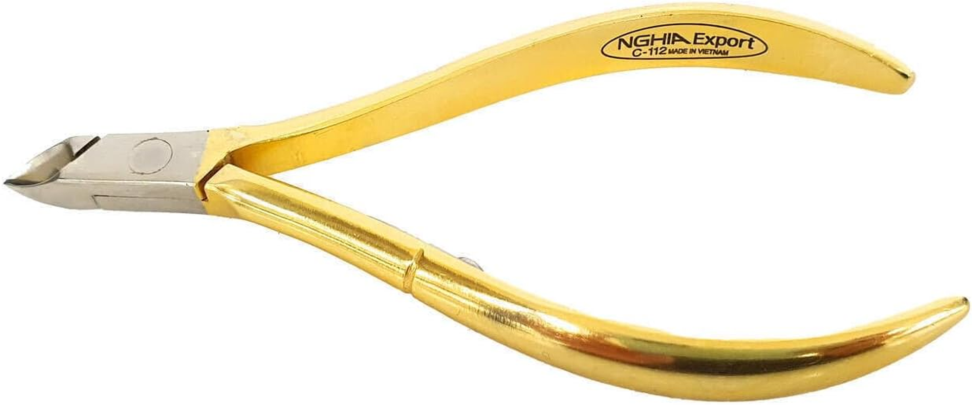 NGHIA - Hard Steel Cuticle Nippers Full Jaw C-112 Gold image number 2