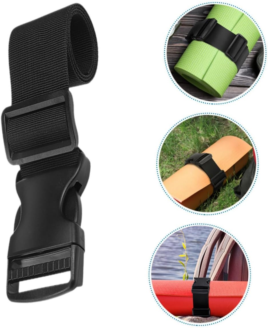 HOODANCOS 4Pcs Adjustable Nylon Luggage Buckle Straps Wide Long Outdoor Backpack Tie-Down Bands for Travel Camping Hiking with Quick-Release Buckle Easy Secure