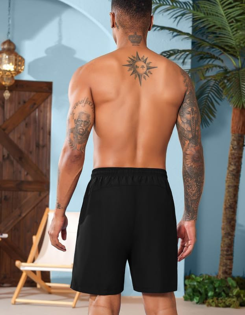 SIMIYA Mens Swim Shorts Swim Trunks Quick Dry Board Shorts Lightweight Swimsuit with Pockets and Mesh Lining image number 4