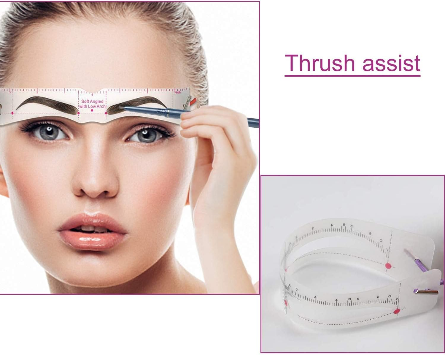 Eyebrow Stencil for Beginners, 12 Styles Eyebrow Stencil Set with Fixed Rope and Eyebrow Shaver, Reusable DIY Stamp for Quick Makeup image number 4