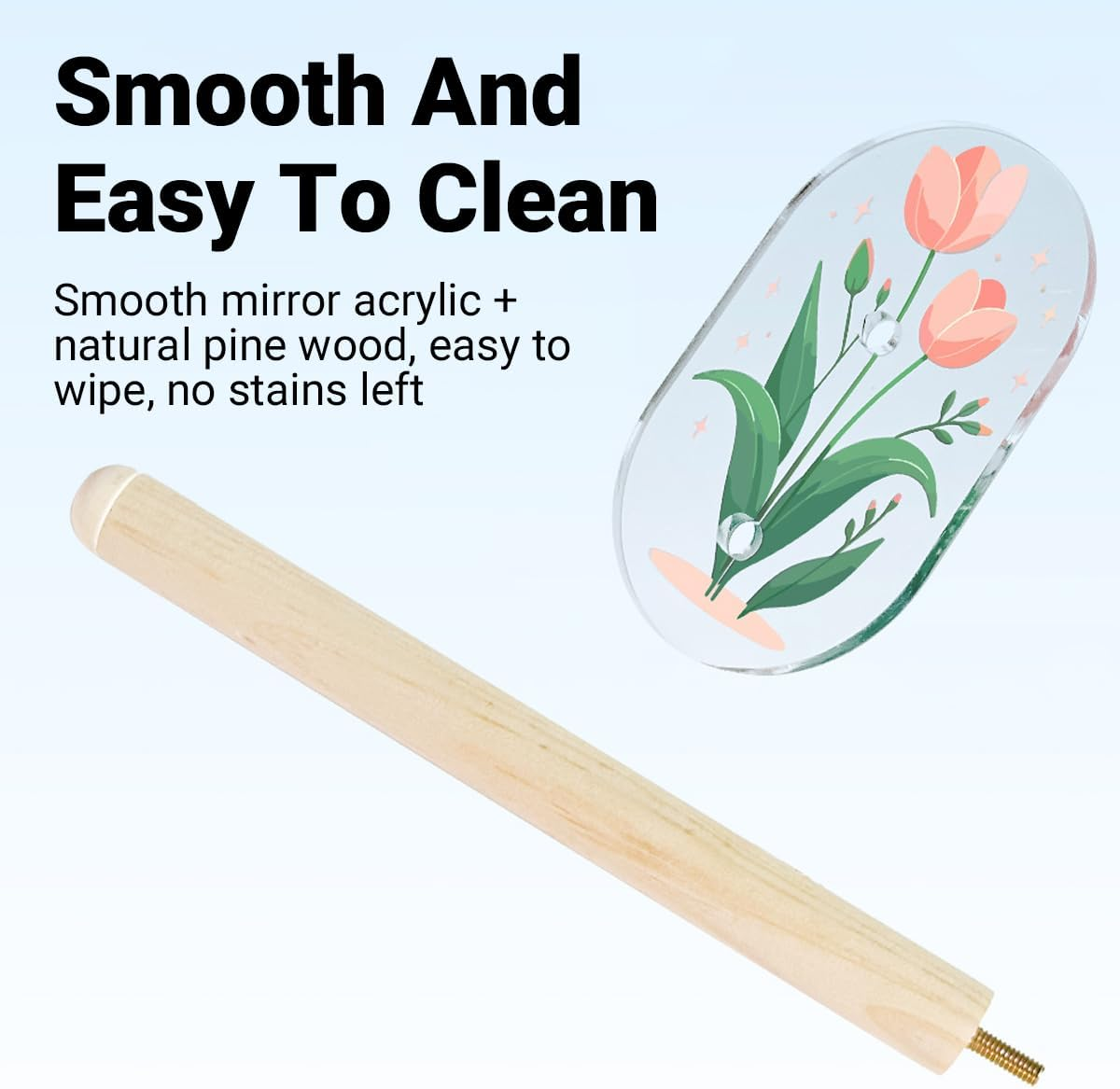 AIMALL Acrylic Parrot Suction Stand Rod with Natural Pine Wood Perch 8.85In &times; 0.78In Bar for Tiger Skin Budgies Peony Birds Cockatiels Lovebirds Car Window Bird Swing Toy image number 3