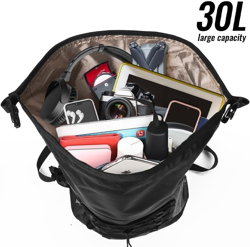 FJAAFUXD Faraday Travel Backpack Dry Bag - EMP Proof Military Grade, 30L Sports Outdoor Bag - Waterproof, RFID Signal Blocking, Protect against Tracking, Spying & Hackings for Travel/Work image number 2