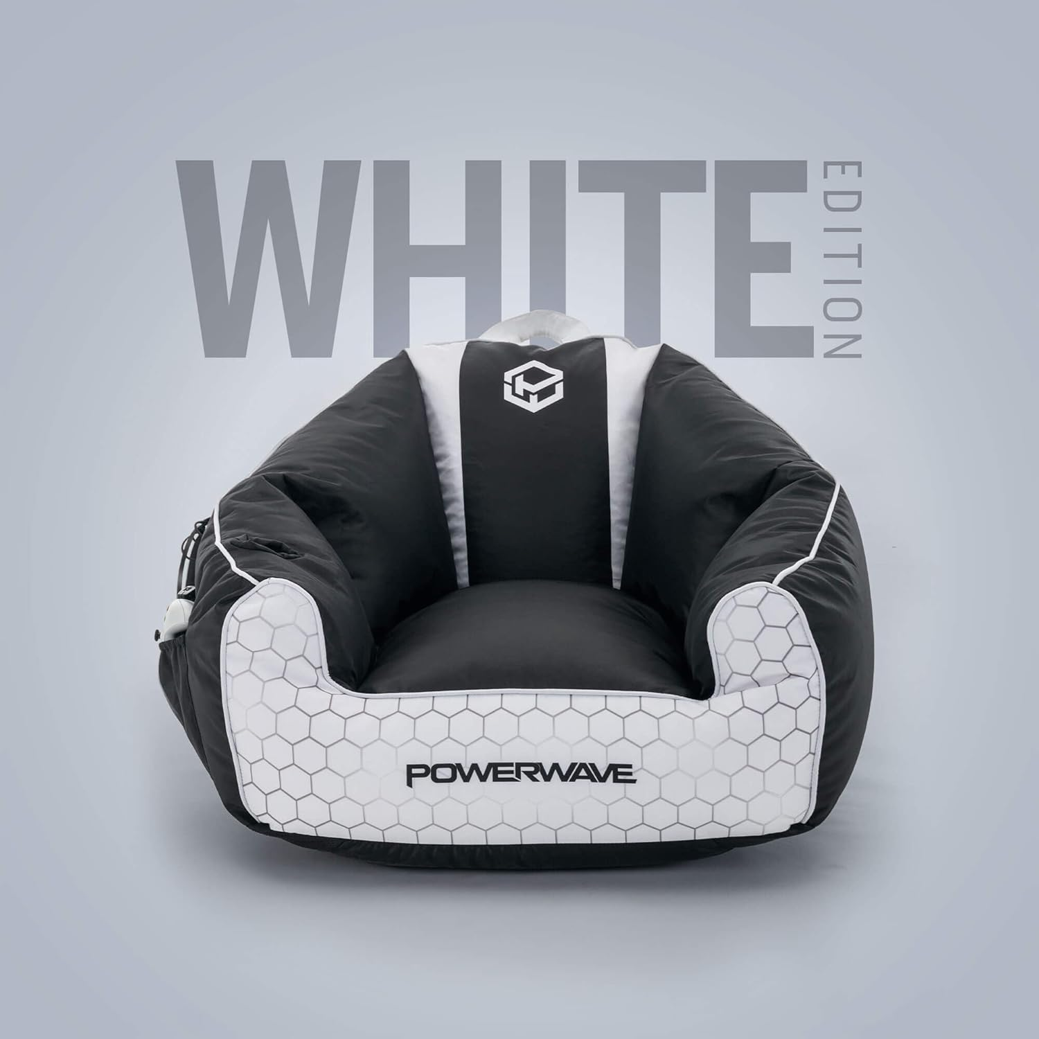 Powerwave Bean Bag Chair Puff White - White image number 4