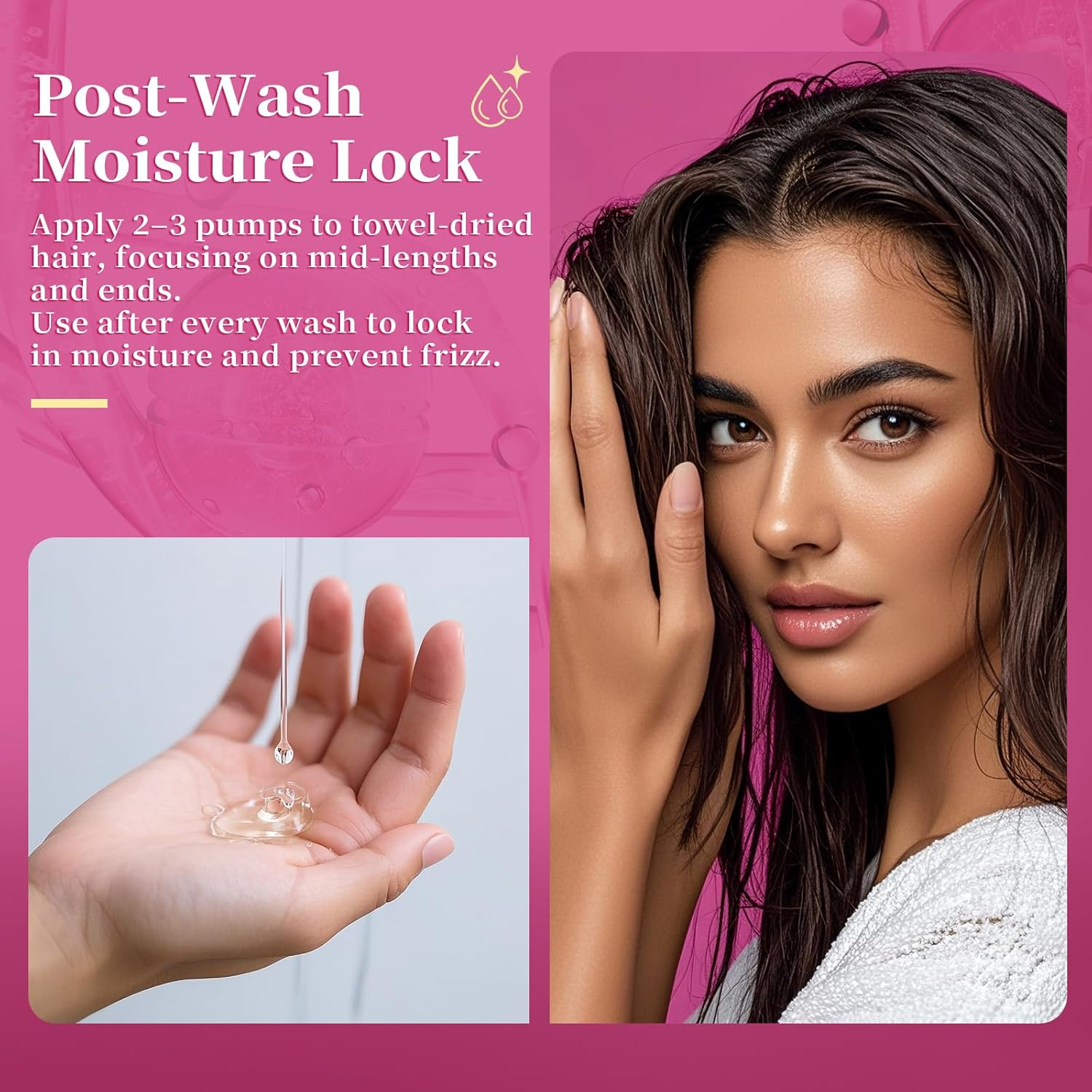 NP NATURES PHILOSOPHY Moroccan Argan Oil - Hair Serum Organic, Anti-Frizz, Repairs Damaged Hair, Adds Shine for All Hair Types Aussie Allergy-Free Moroccan Oil Hair Products 1.69 Fl Oz image number 2