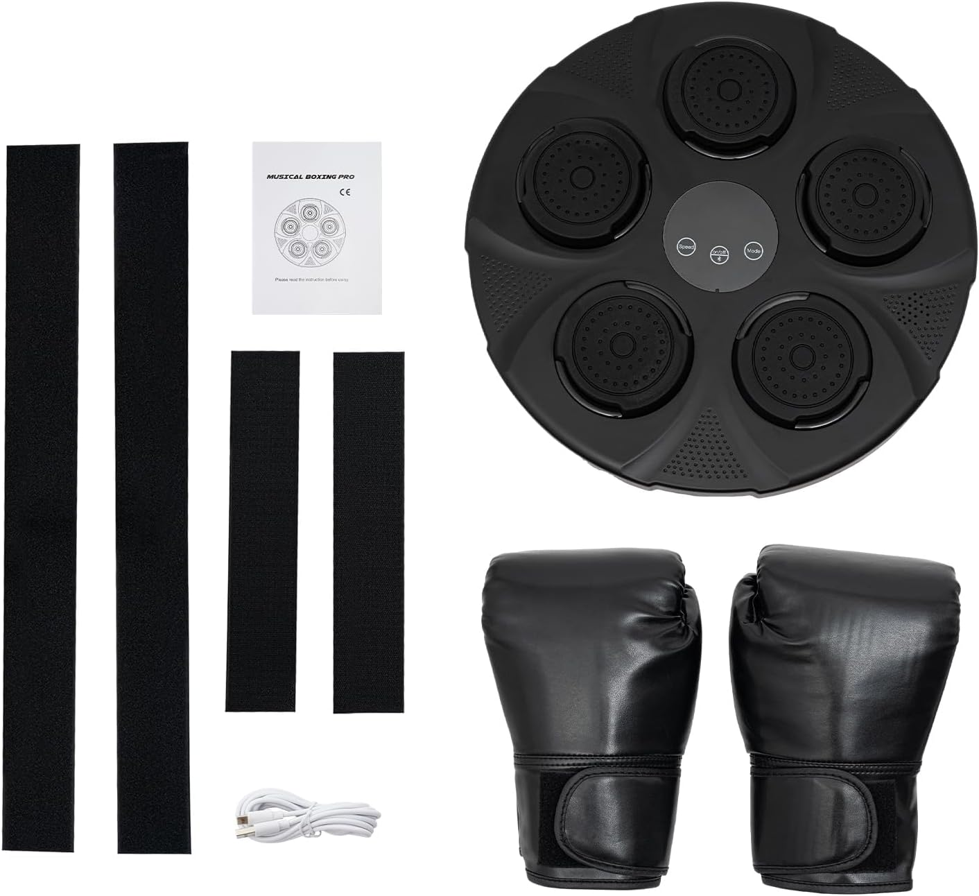 Boxing Machine Music,Rechargeable Boxing Equipment Wall Mount,Home Smart Boxing Target Workout Machine, Electronic Focus Agility Training Digital Boxing for Kids and Adults. image number 6