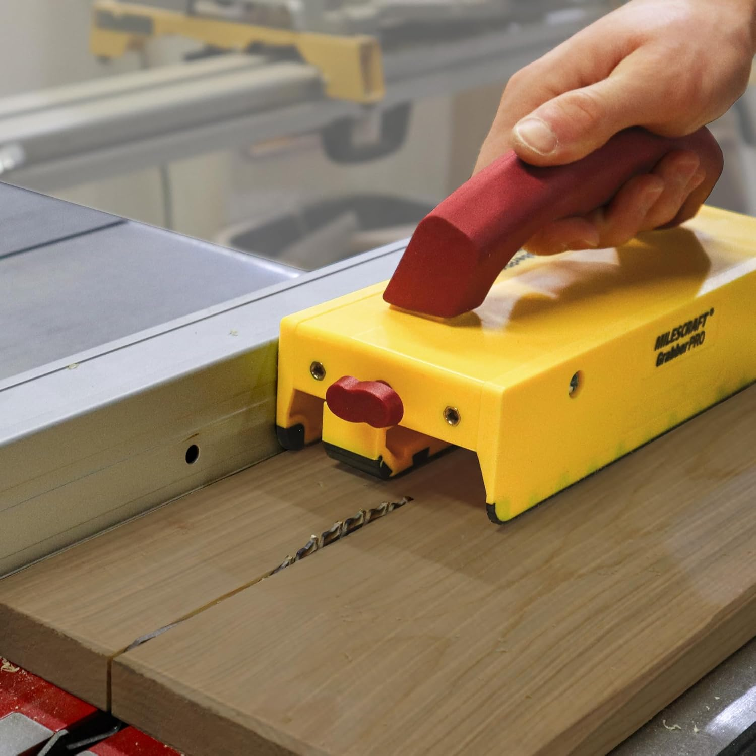 Milescraft 3407 Grabberpro LITE &ndash; Base Model. Push Block for Table Saws, Router Tables, and More. Single Adjustable Leg Repositions for Best Setup. NO ACCESSORIES. Assembly Required.