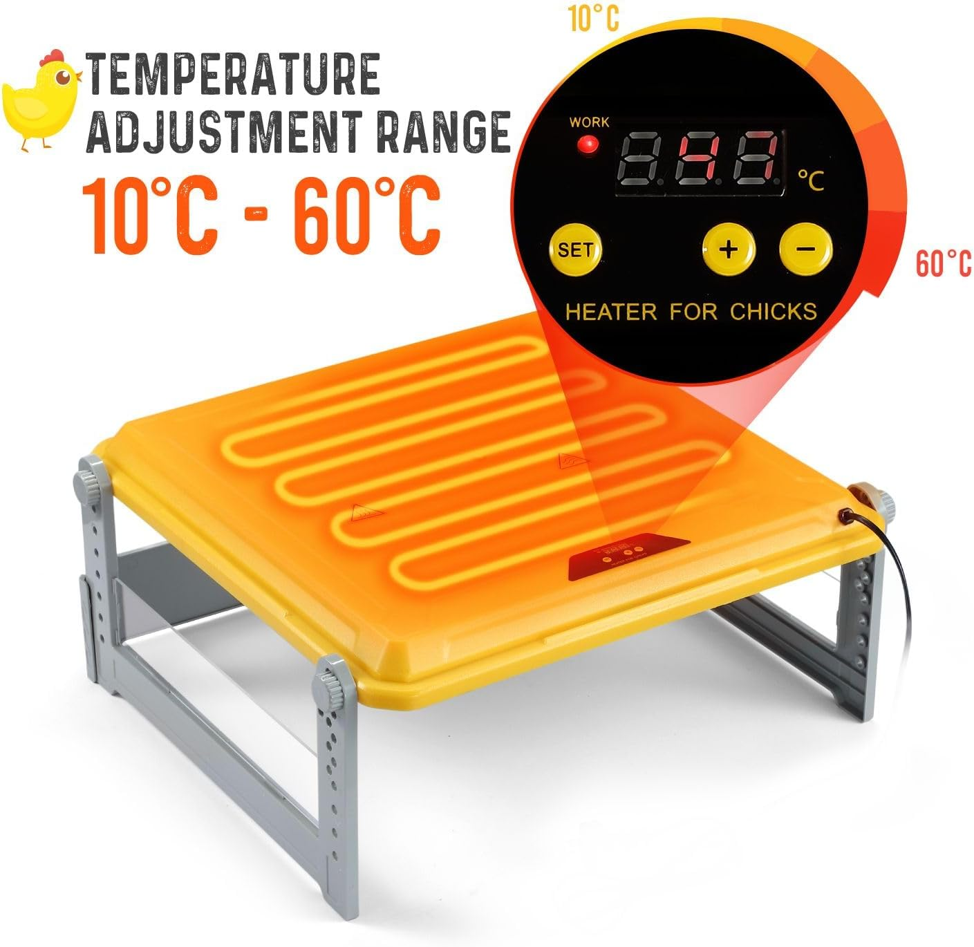 Pet Scene Brooder Heater for Chicks Heating Plate Chook Heater Coop Adjustable Poultry Duck Quail Brooding Warmer for 40&ndash;50 Chicks image number 1
