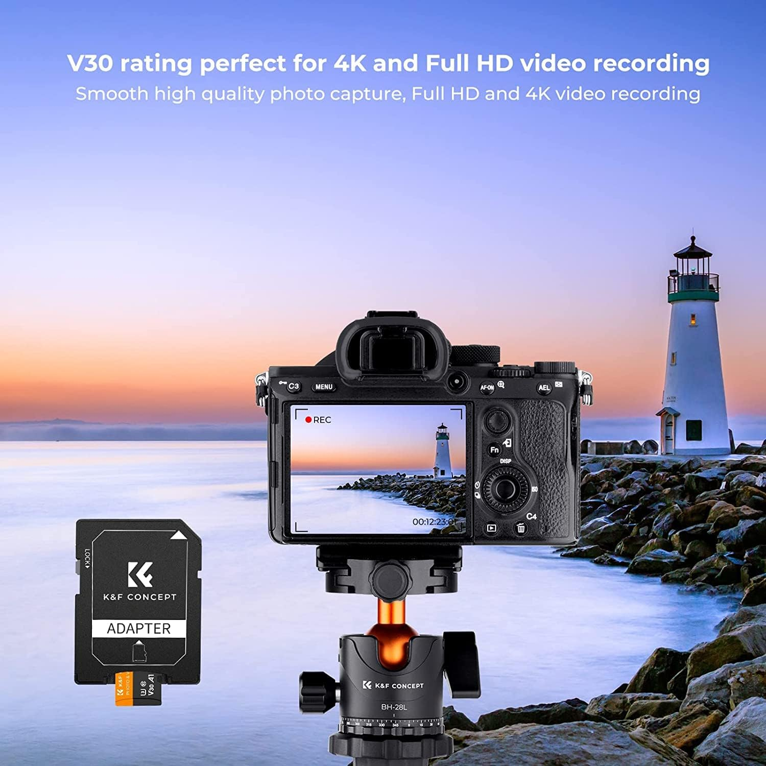 K&F Concept 64GB Micro SD Memory Card with Adapter for Home Security Cameras image number 4