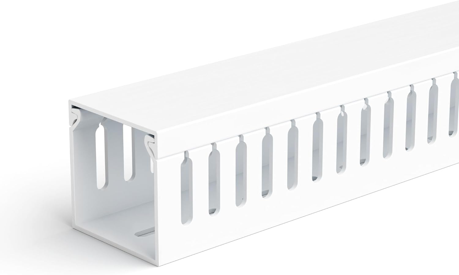 94.5In(6X L15.7In) Professional Server Rack Cable Management Raceway, H1.4 X W1.6In Cable Raceway Kit, Electrically Safe PVC Open Slot Wire Raceway for under Desk/Computer/Network Cords, Black