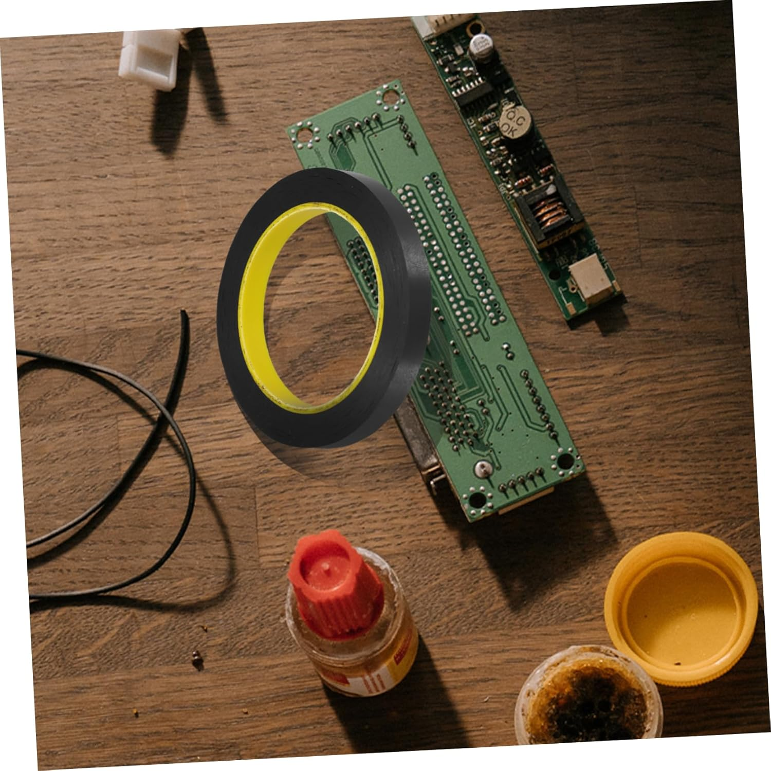 Mobestech Blackout Tape for Led Lights 12Mm X 50M Light Shielding Tape Black Window Cover Led Dimming Stickers for Electronics and Blinds image number 2