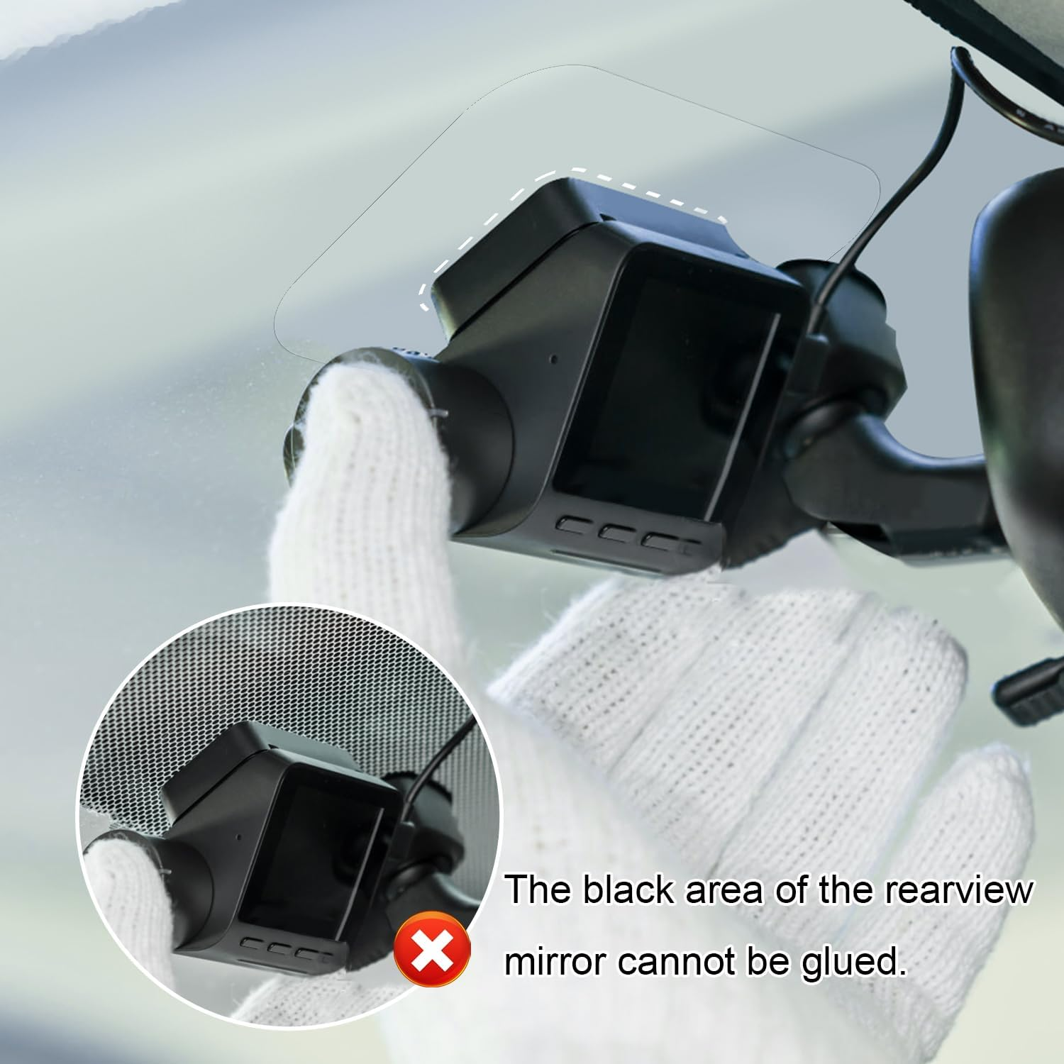 8Pcs Transparent Electrostatic Windshield Dashcam Stickers, PET Material, Weatherproof, Reusable, Glass & Plastic Surface, Car Use image number 2