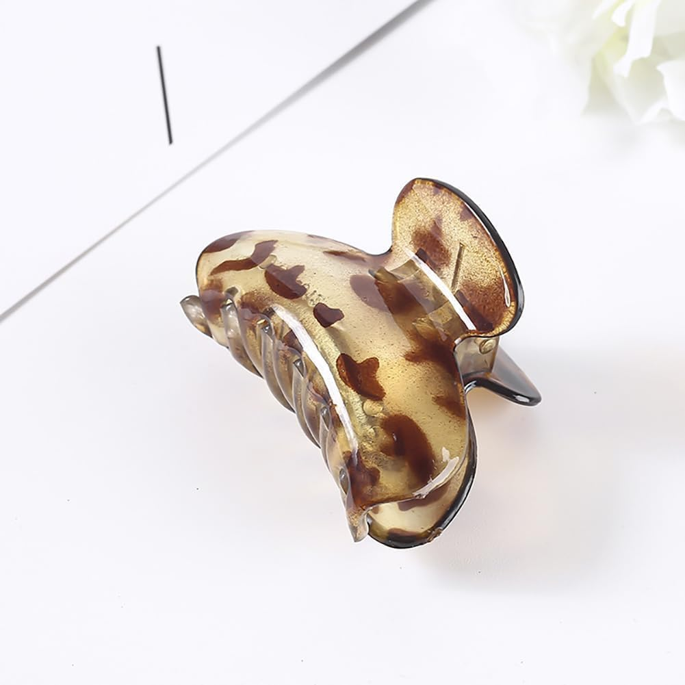 Set of 3 Leopard Hair Clips Made of Black Plastic for Women 7 Cm X 4 Cm image number 6