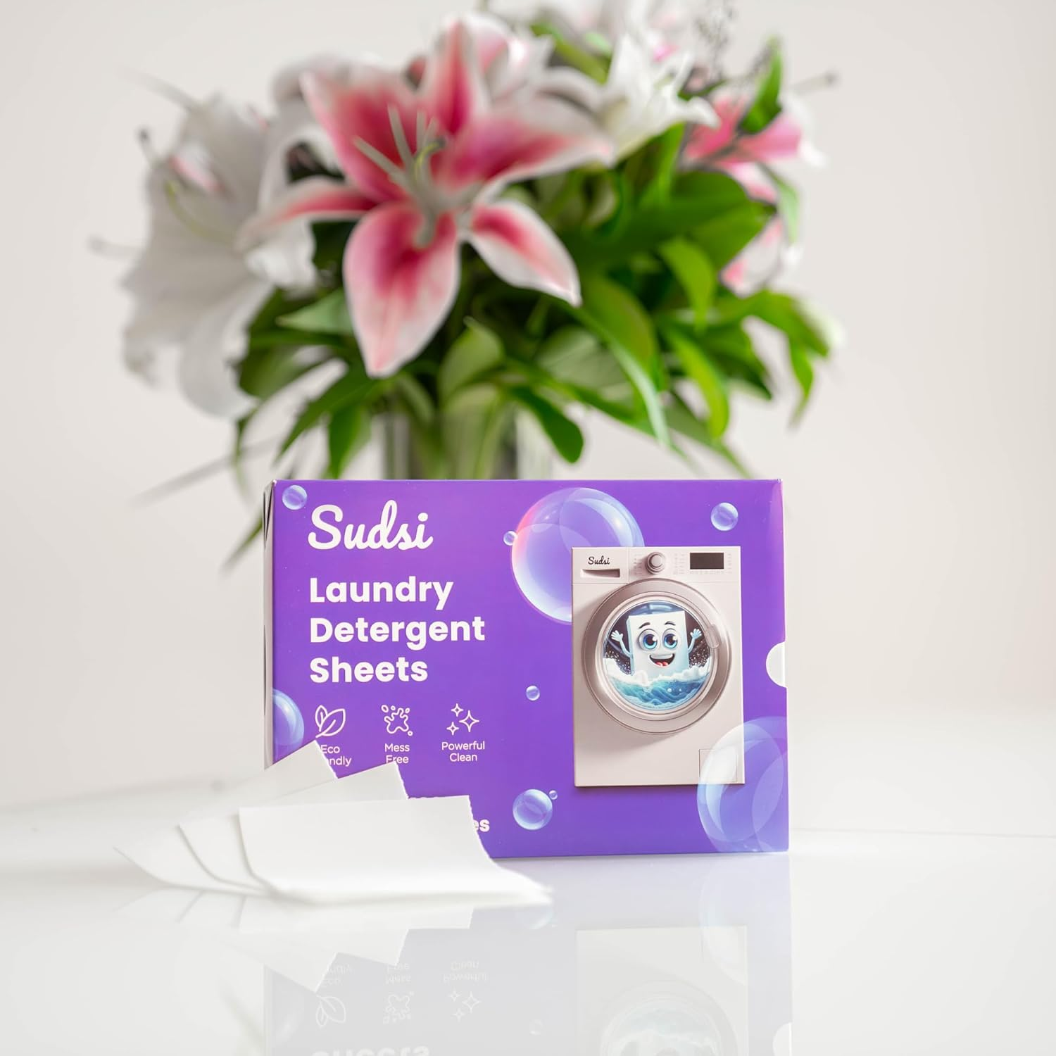 Laundry Detergent Sheets: 100 Washes, Ultra-Concentrated, Eco-Friendly, Plant-Based, Plastic-Free, Biodegradable with Enzyme Power, Ideal for Travel, Fresh Scent image number 5