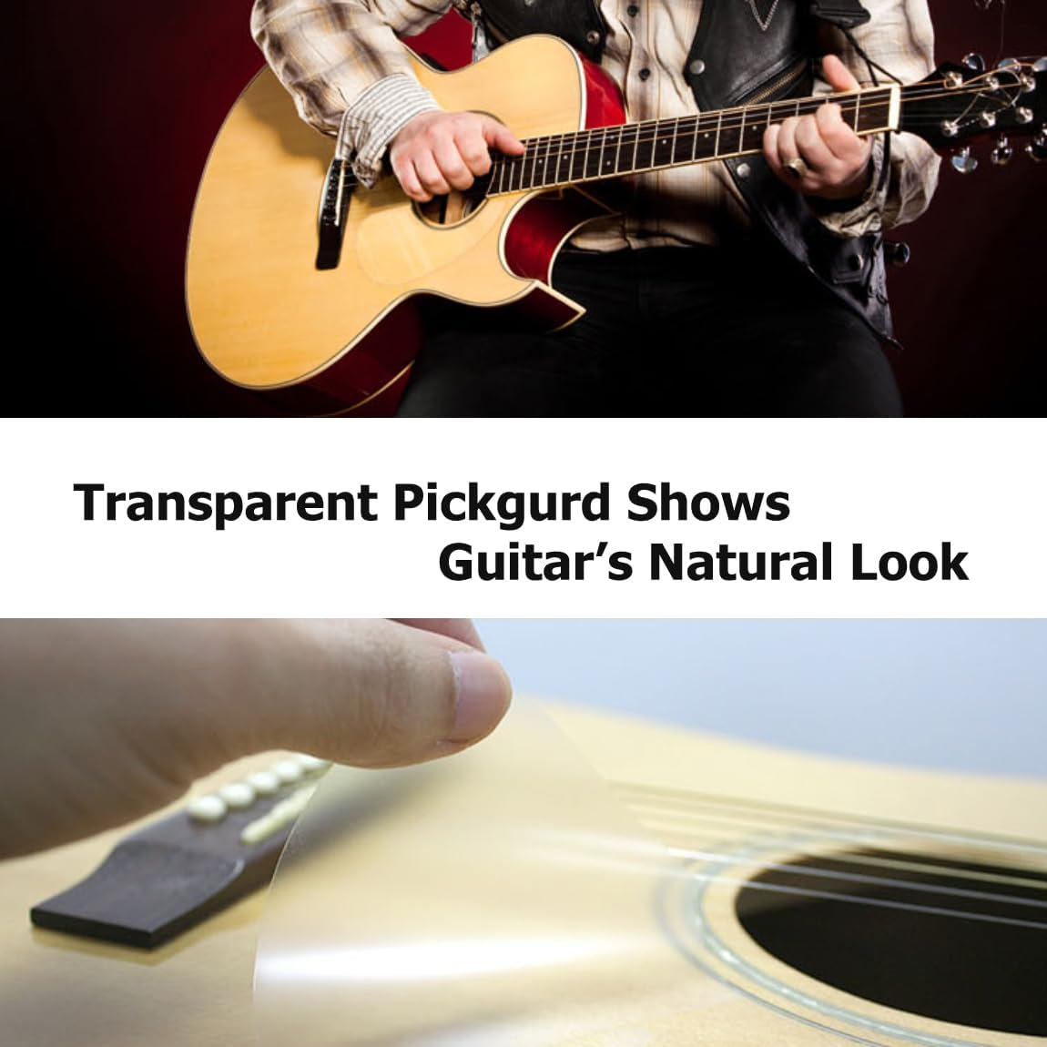 Healingshield Premium Acoustic Guitar Pickguard Style Type Clear Matt image number 4