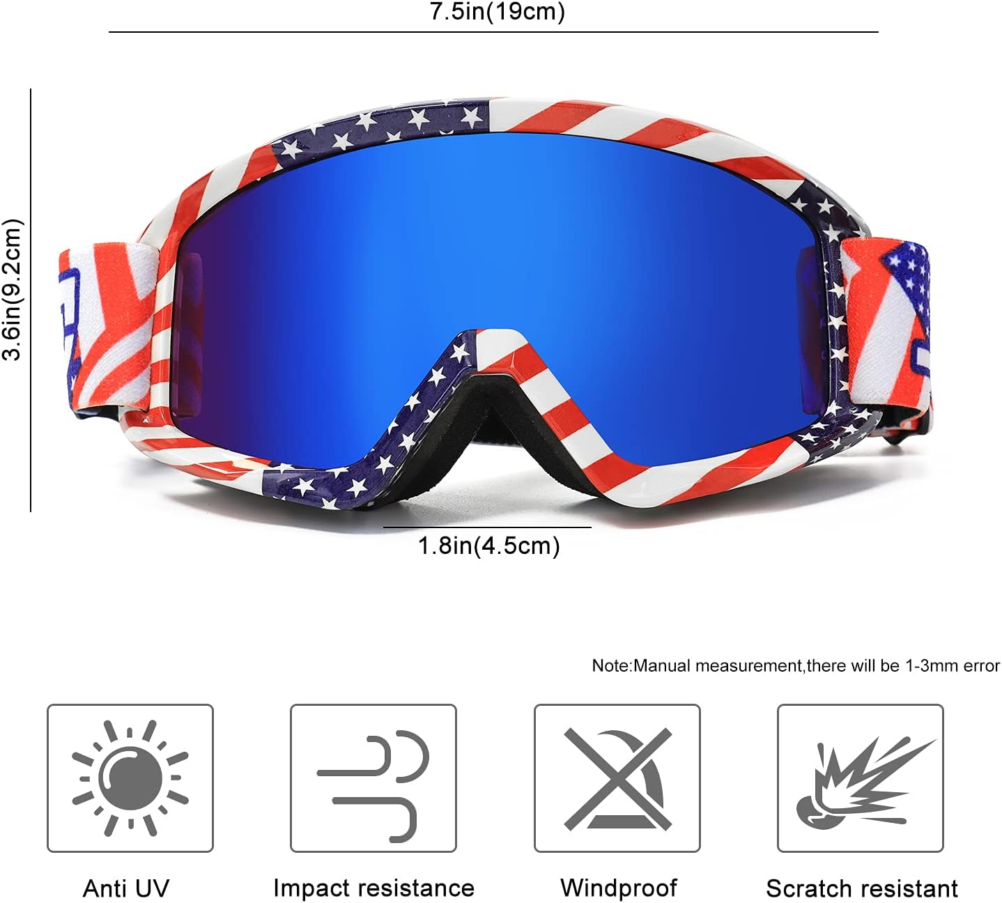 FMY Motorcycle Motocross Goggles for Men Women Youth,Anti-Scratch Dustproof UV400 ATV Dirt Bike Goggles - Black Green-Color Lens image number 7