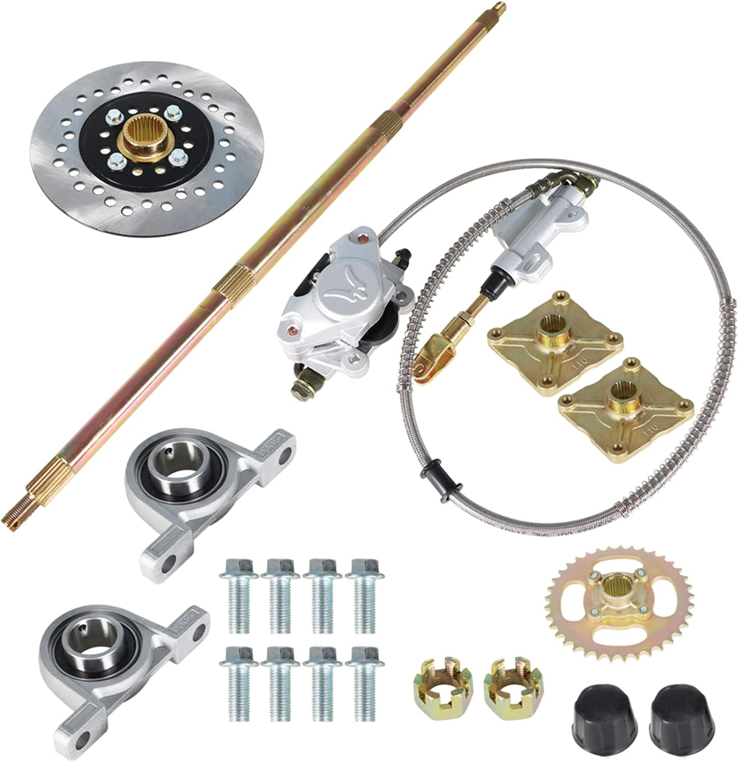 32In Go Kart ATV Live Rear Axle Kit Replacement for Go Kart ATV Quad and Drift Trikes image number 1