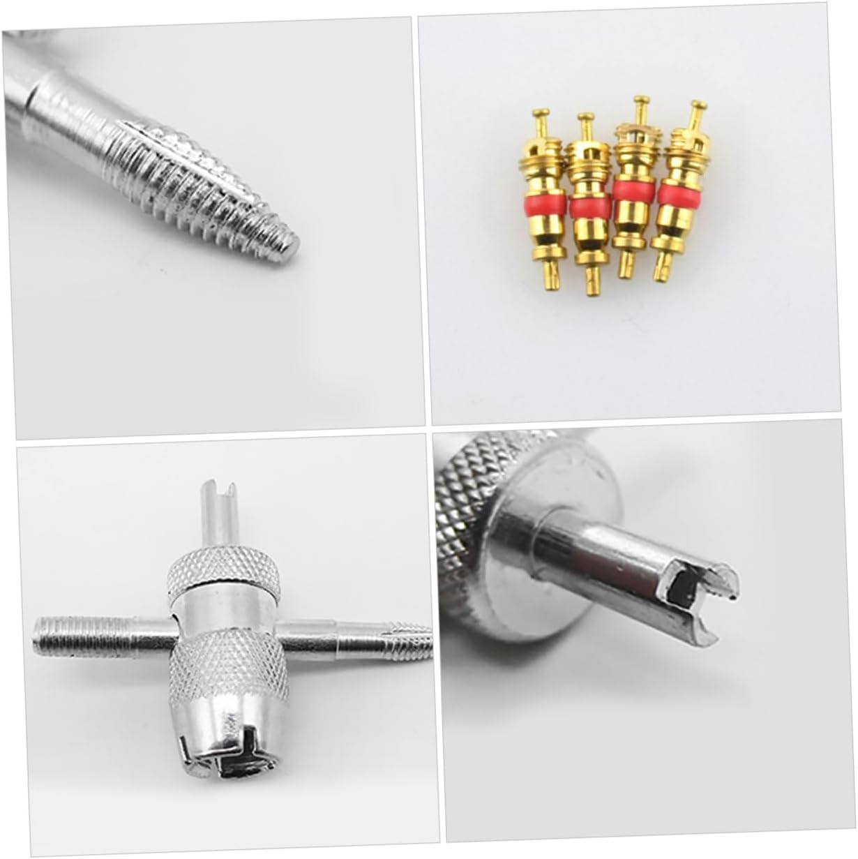 KICHOUSE 2Sets Tire Tool for Automotive Tyre Repair Valve Core Tool Car Bicycle Maintenance Replacement Kit image number 5