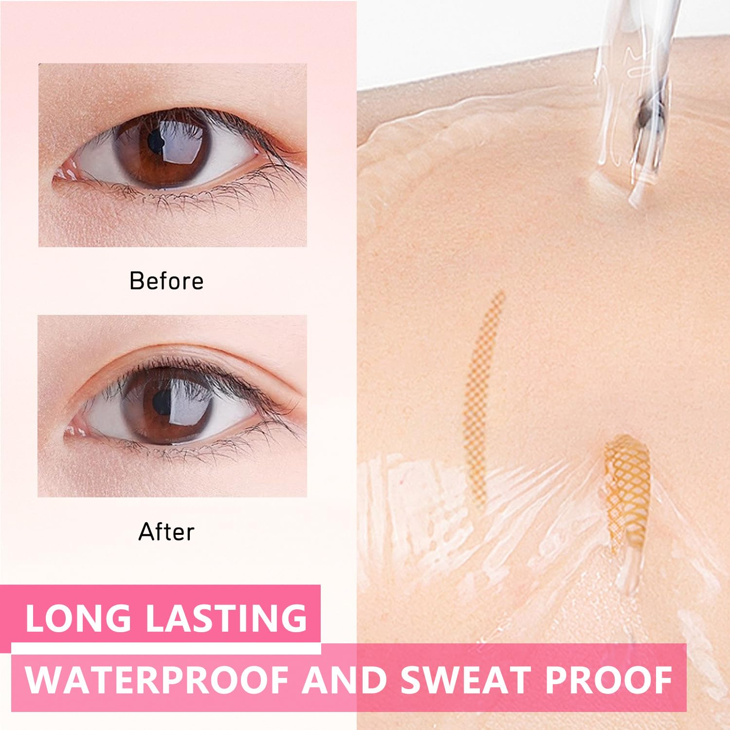 TORMEN 80 Pairs Double Eyelid Lift Strips Invisible Tape Stickers Waterproof Natural Lace Mesh with Forked Rods for Covered Droopy Thick Eyelids Suitable for Most Eye Shapes (Transparent Oval) image number 1