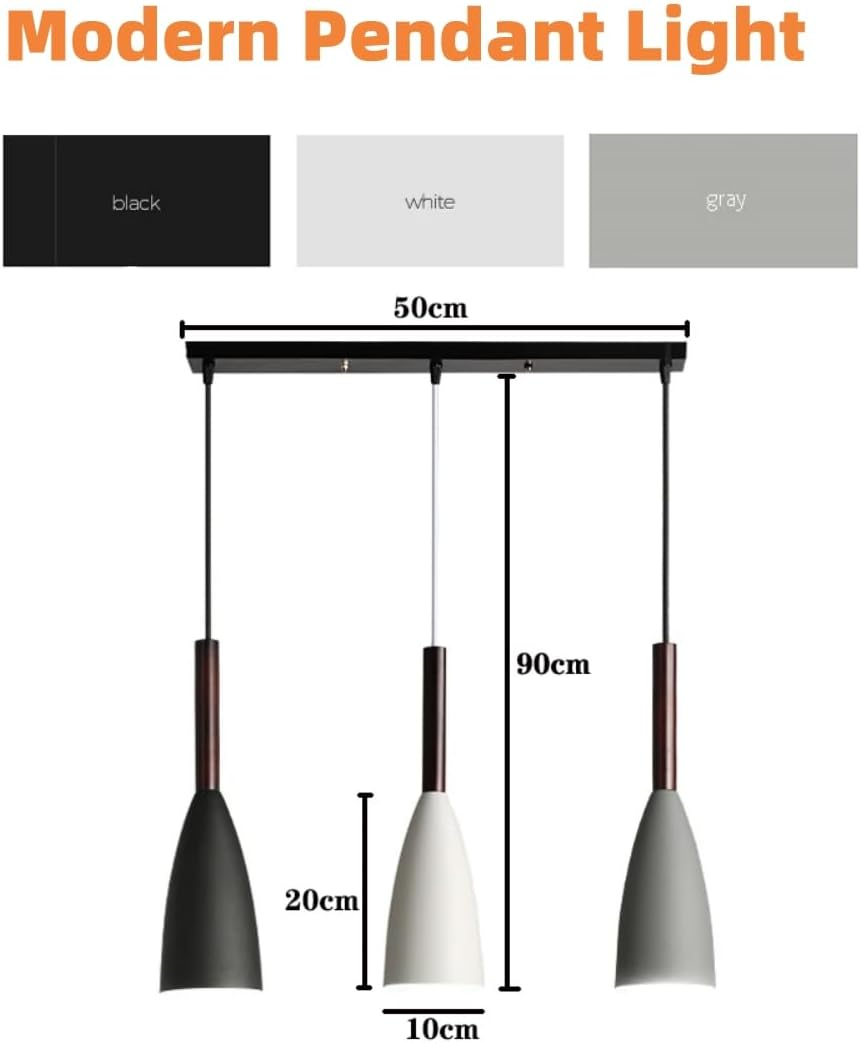Nordic Minimalist Pendant Light Modern Hanging Lamp Dining Table Kitchen Hanging Island Lighting Fixture Chandelier LED 3 Heads Chandelier Indoor Lighting for Kitchen Island Restaurant Dining Room image number 2