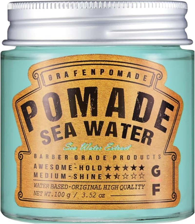 GRAFEN Sea Water Pomade Cream 3.52 Oz for Man & Boy, Strong Styling for Very Thick Hair Type, Hold Original Style by Night, Men & Boys Be Groomer, Perfume Hair Hard Wax, Scent of Sea, Strong and Firm image number 3