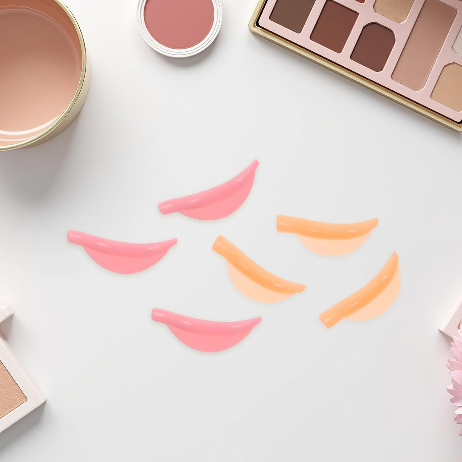 20Pcs Silicone Eyelash Lift Pads for Different Lash Lengths Reusable Soft Lash Curl Shields for Gentle Eye Use for Natural Curling and Lifting image number 3