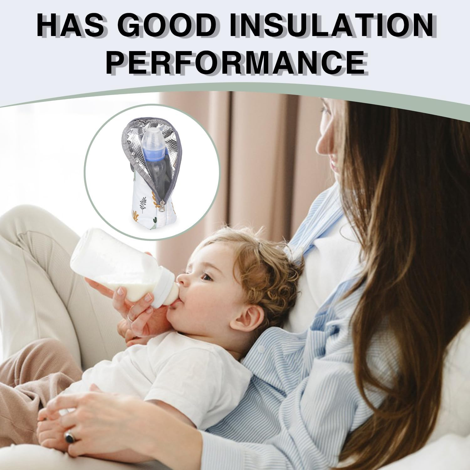 Portable Insulated Baby Bottle Bag, Bottle Warmer Bag for Backpacks, Strollers, Travel and Outdoor Activities image number 1