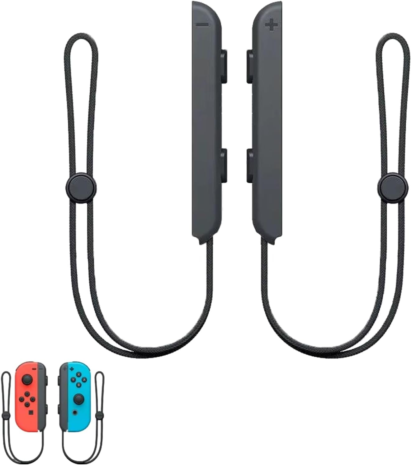 Hzqzaoan 2 Pack Wrist Strap for Switch Joycons Strap Grips - Official Style Enhanced Wristband for Switch Sports Games, Anti-Slip Secure Accessories for Nintendo Switch Joycon Controller (Black) image number 3