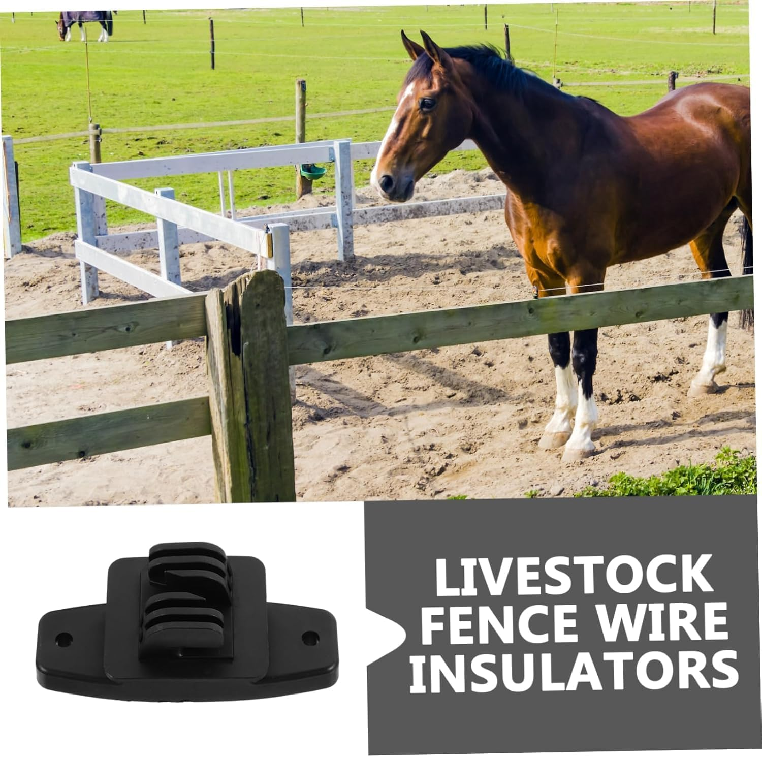 WADY Electric Fence Wooden Post Claw Insulator, Nail on Insulator for High Voltage Pasture Fence, Electric Wire Fence Insulators Electric, Easy Install, Easy to Use (20PCS) image number 1