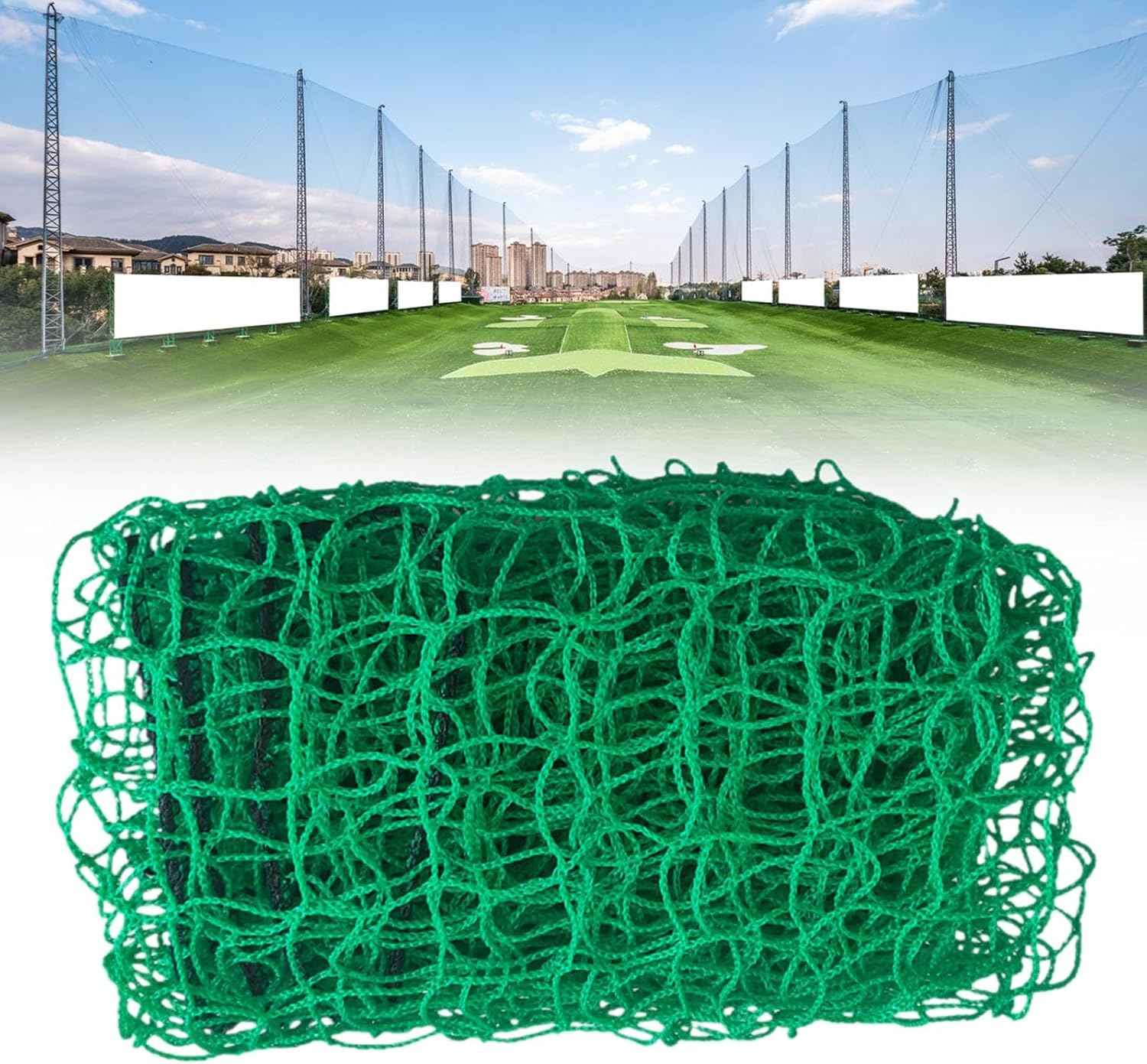 Golf Practice Barrier Net Hitting Netting Sport Training Net for Backyard - Black 2Mx2M image number 3
