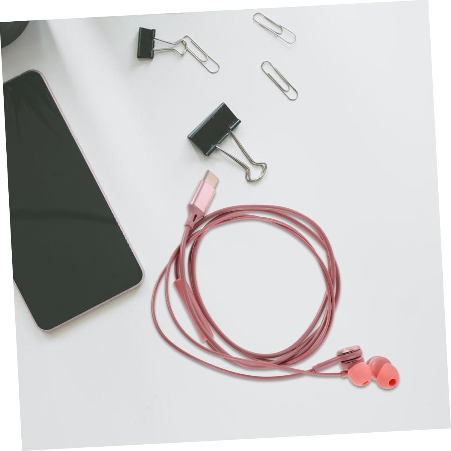 Mipcase Noise Cancelling Music Headphones Type-C Interface Wired Earbuds for Smartphones and Laptops Stereo Sound Quality for Travel and Daily Use image number 5